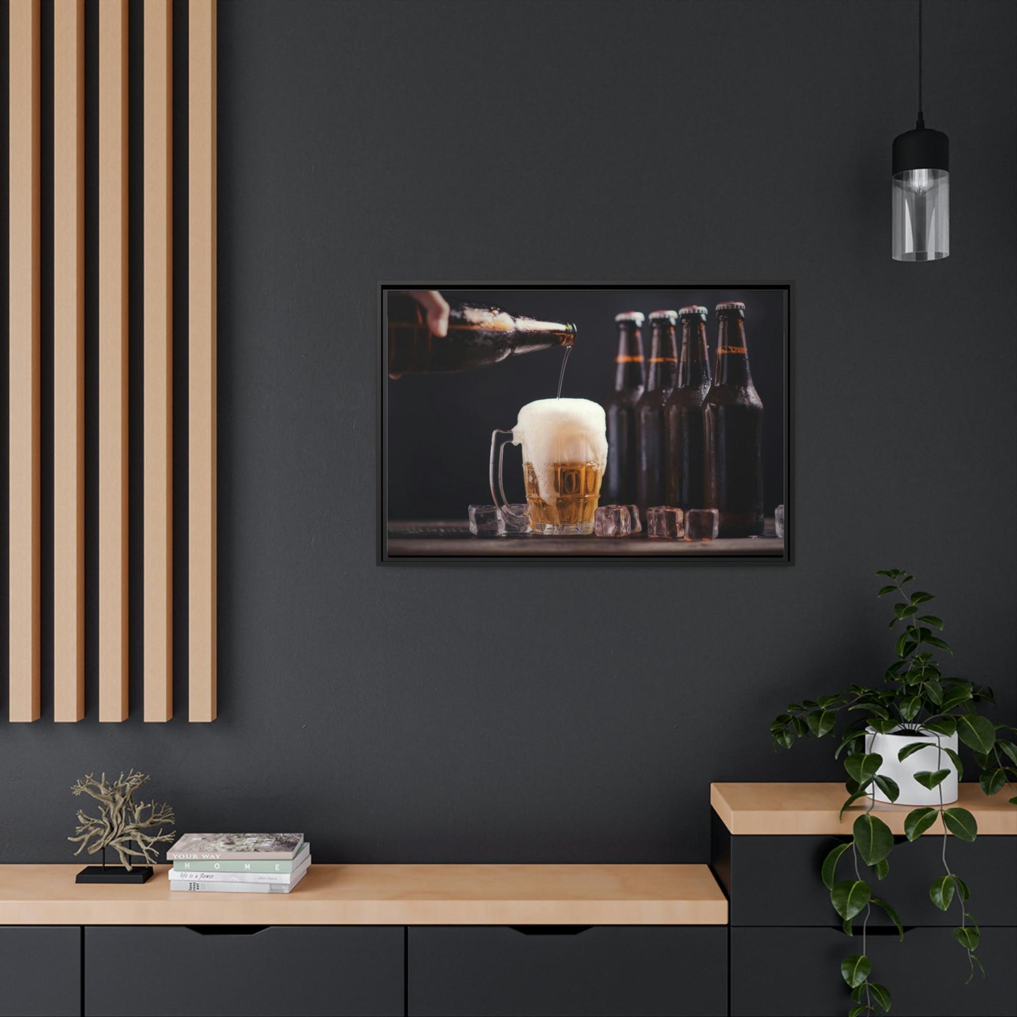 Beer Brewmaster's Delight: Artistic Canvas Print of a Beer Flight