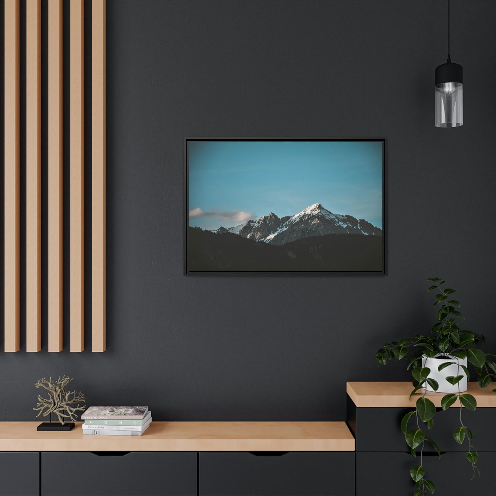 Mountains Majestic Peaks: Natural Canvas and Framed Poster of Mountain Ranges