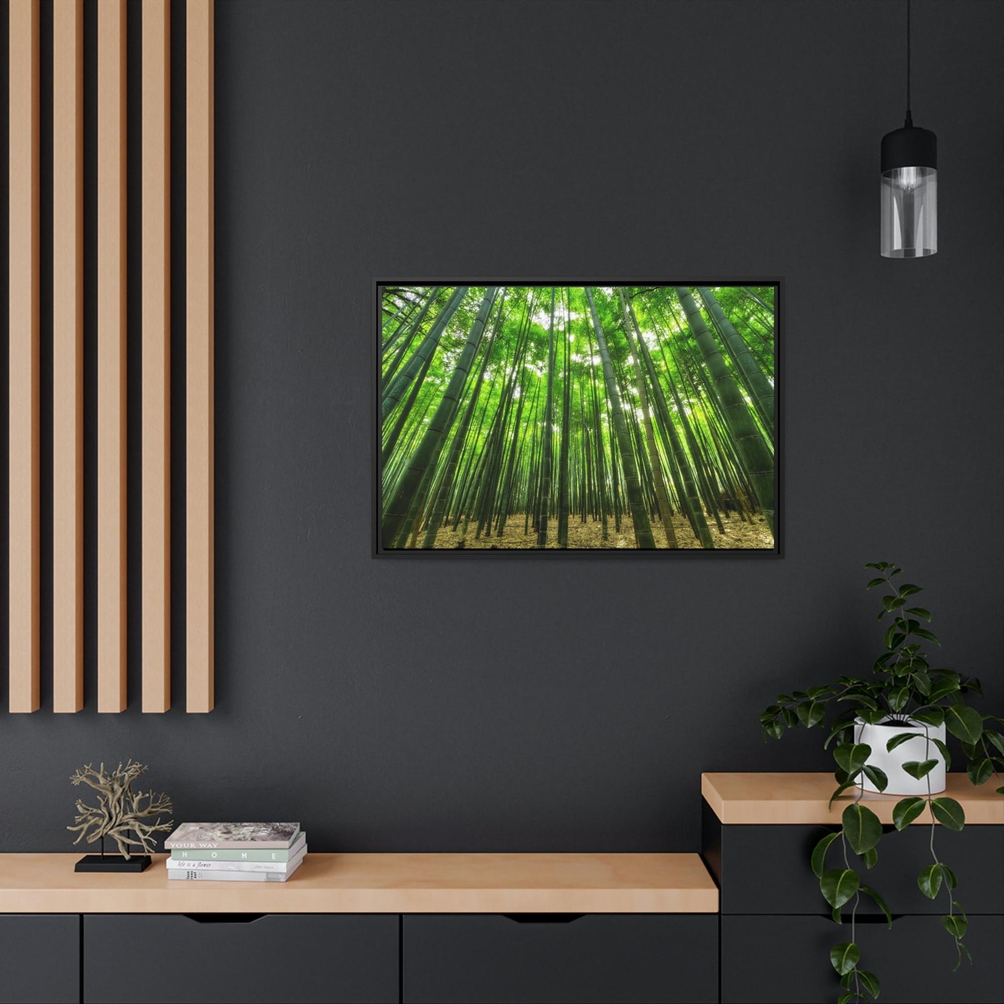 Trees Enchanted Forest: Framed Canvas Wall Art of Trees