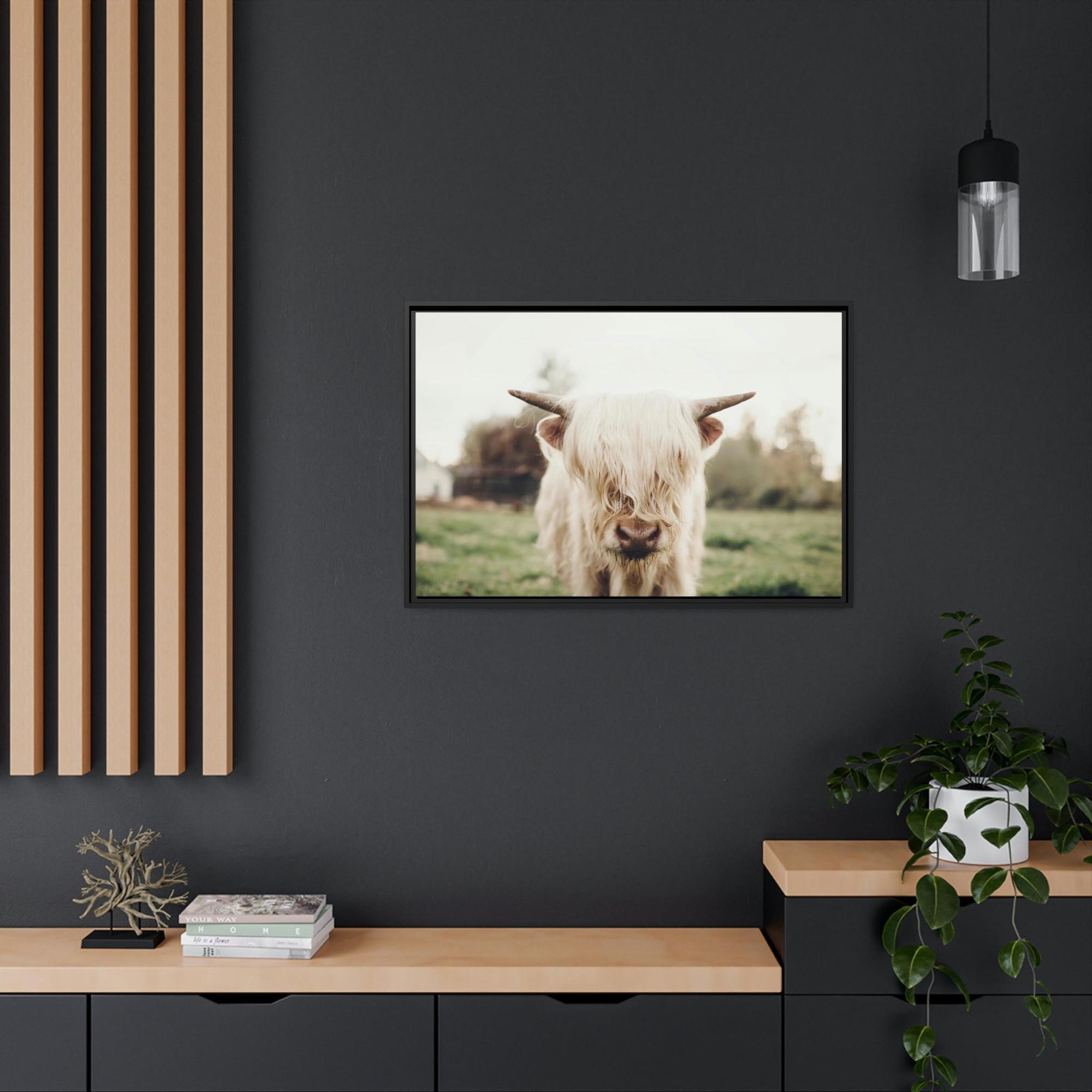 Highland Cow Highland Cow | Milky Color of Cow | Art Canvas — Pixoram