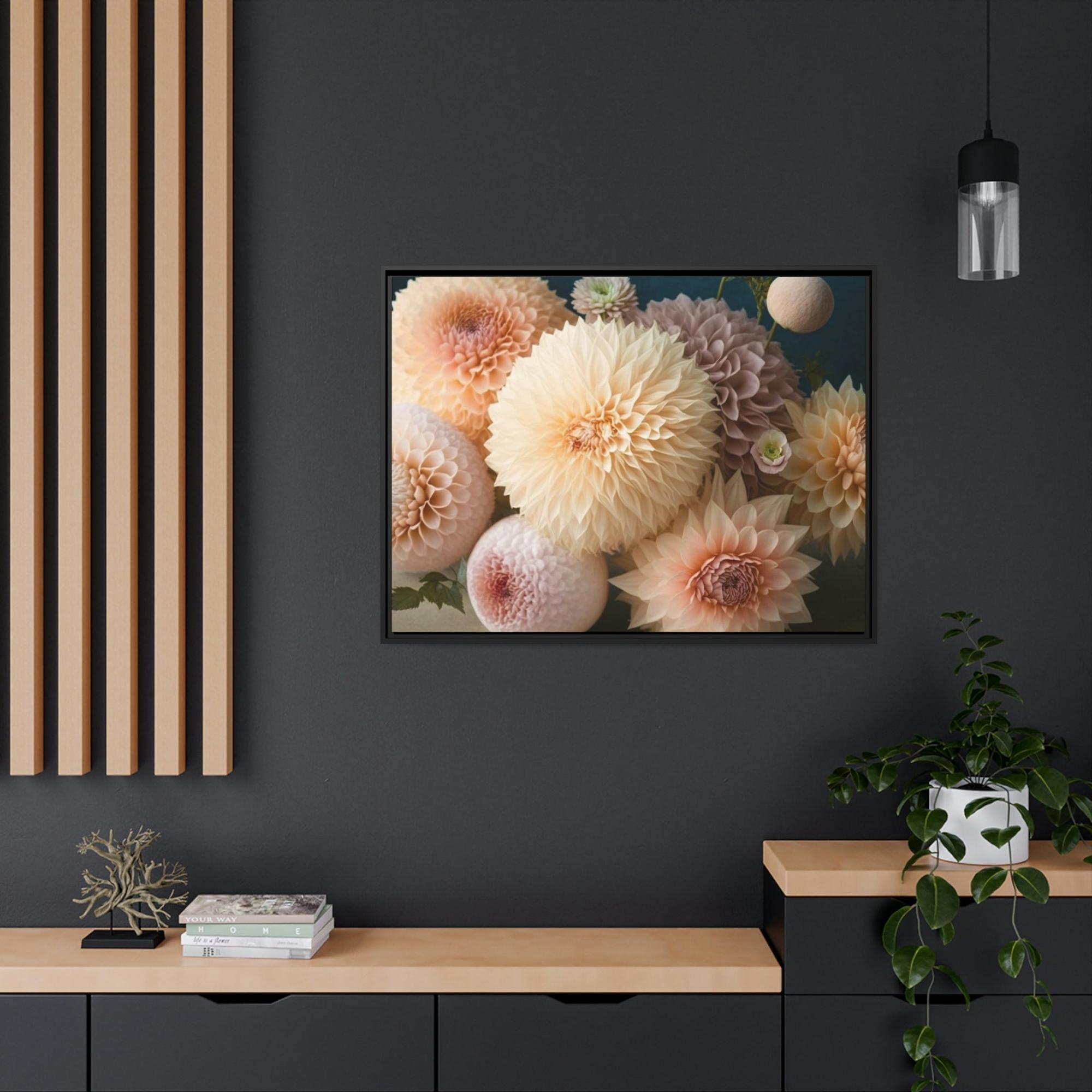 Dahlias Dahlias in Bloom: A Natural Canvas & Poster Print of Stunning Flowers