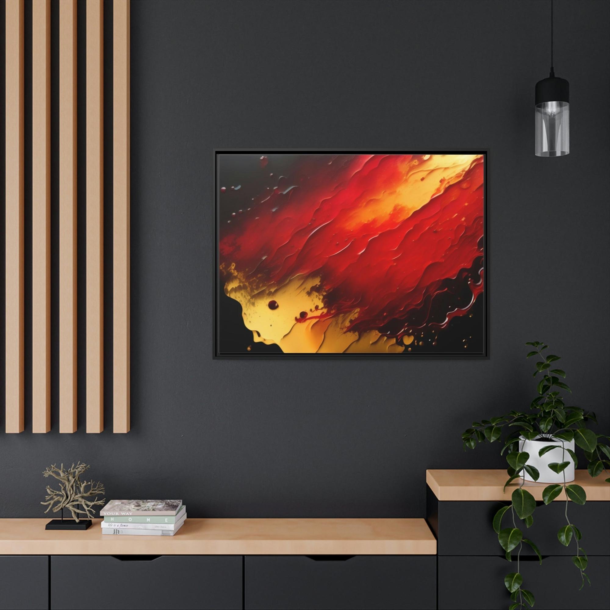 Red Abstract Art Shades of Passion: A Red Abstract Art Print on Poster and Canvas