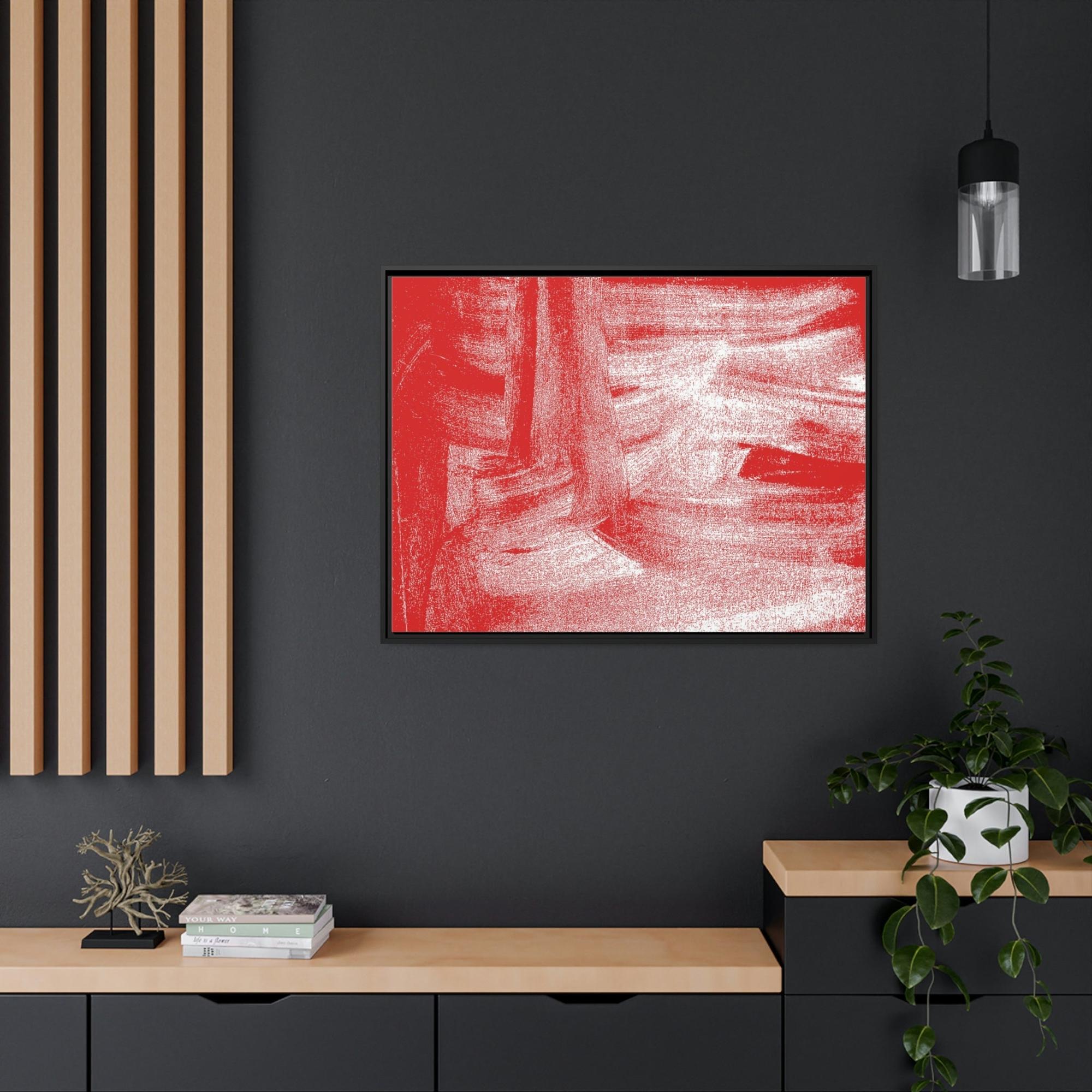 Red Abstract Art Abstract Energy: A Red Art Print on Poster and Framed Canvas for Your Wall