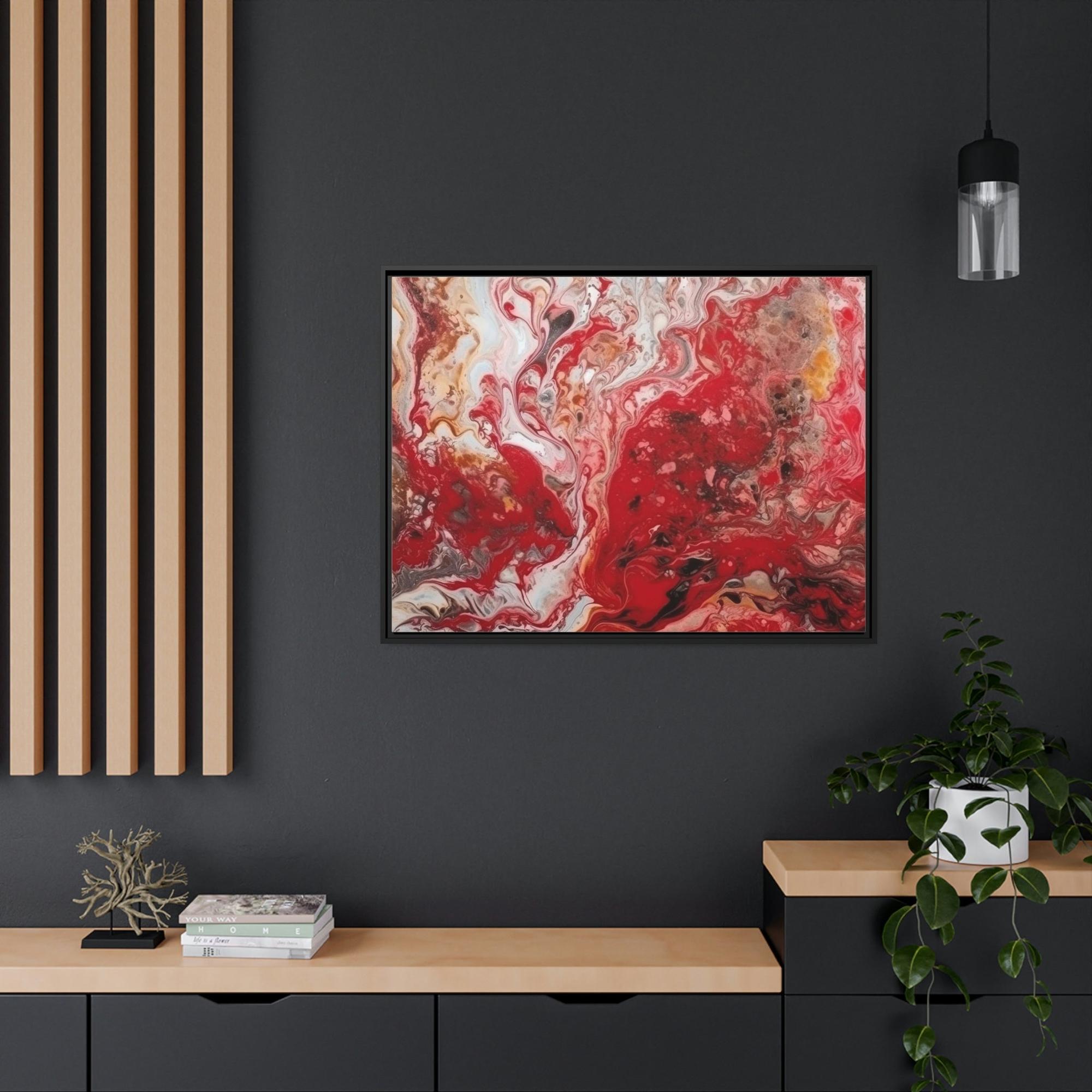 Red Abstract Art Passionate Red: A Stunning Print on Canvas for Your Modern Home