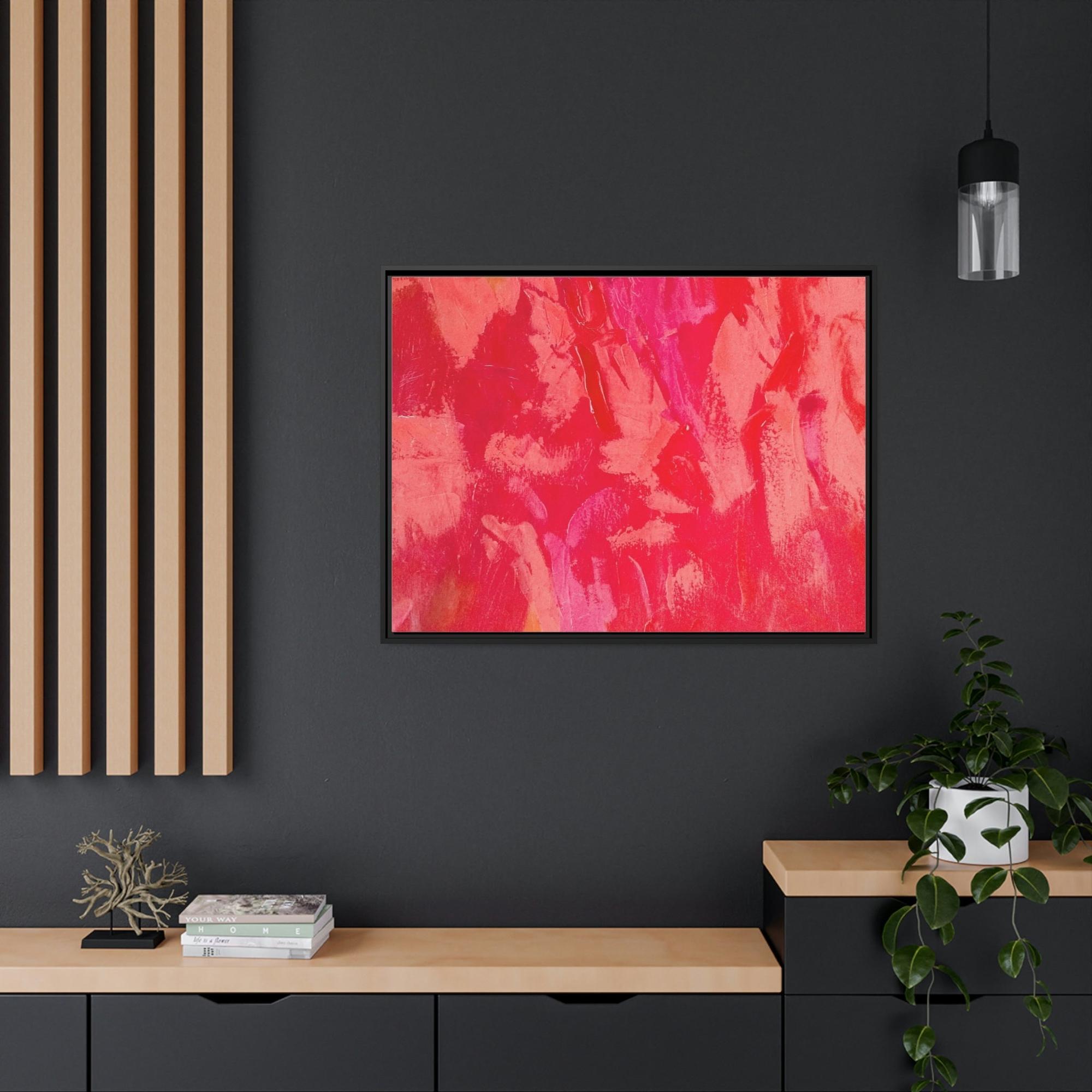 Red Abstract Art Vibrant Red: A Striking Print on Canvas to Add to Your Art Collection