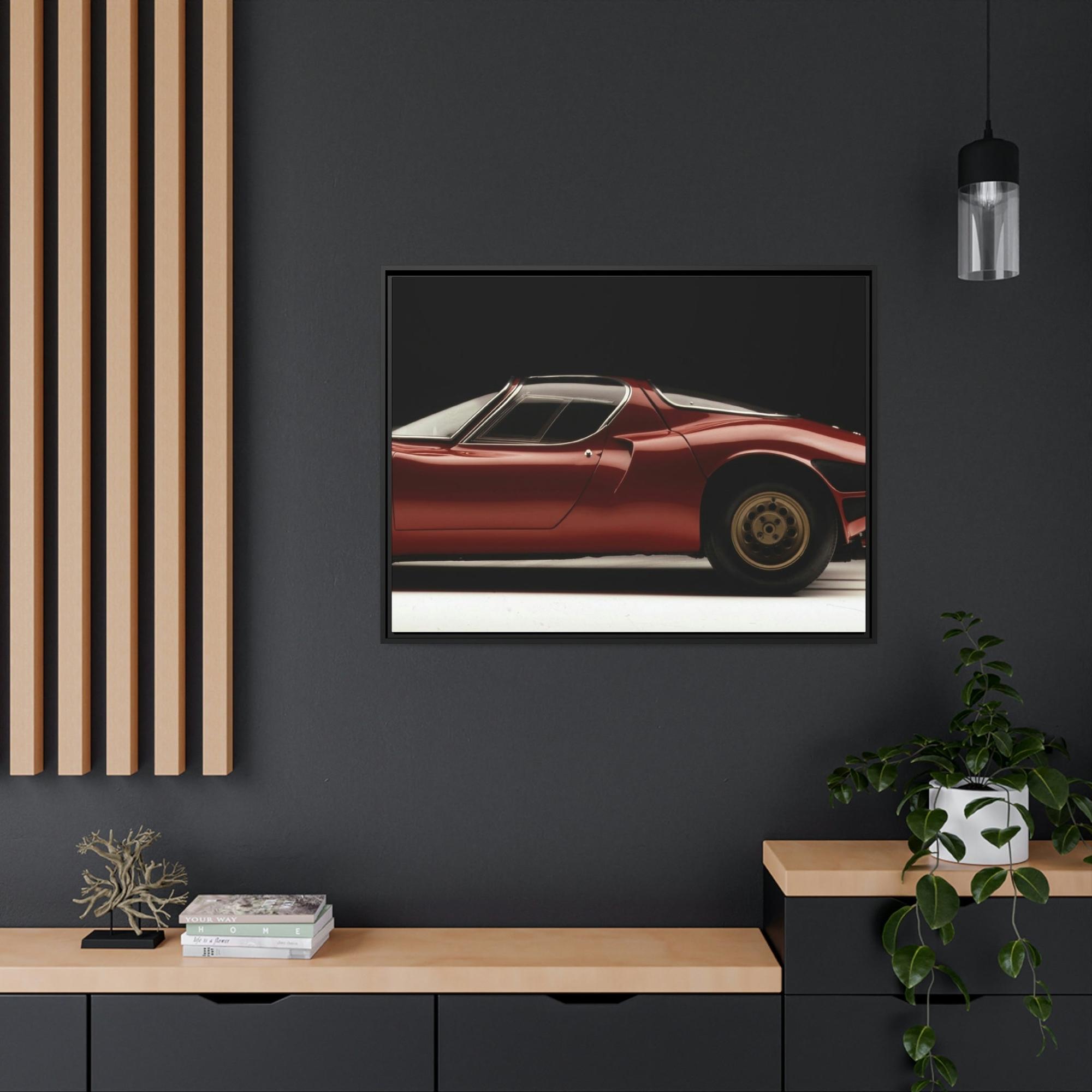 Alfa Romeo Vintage Beauty: A Framed Canvas of an Alfa Romeo Classic Car