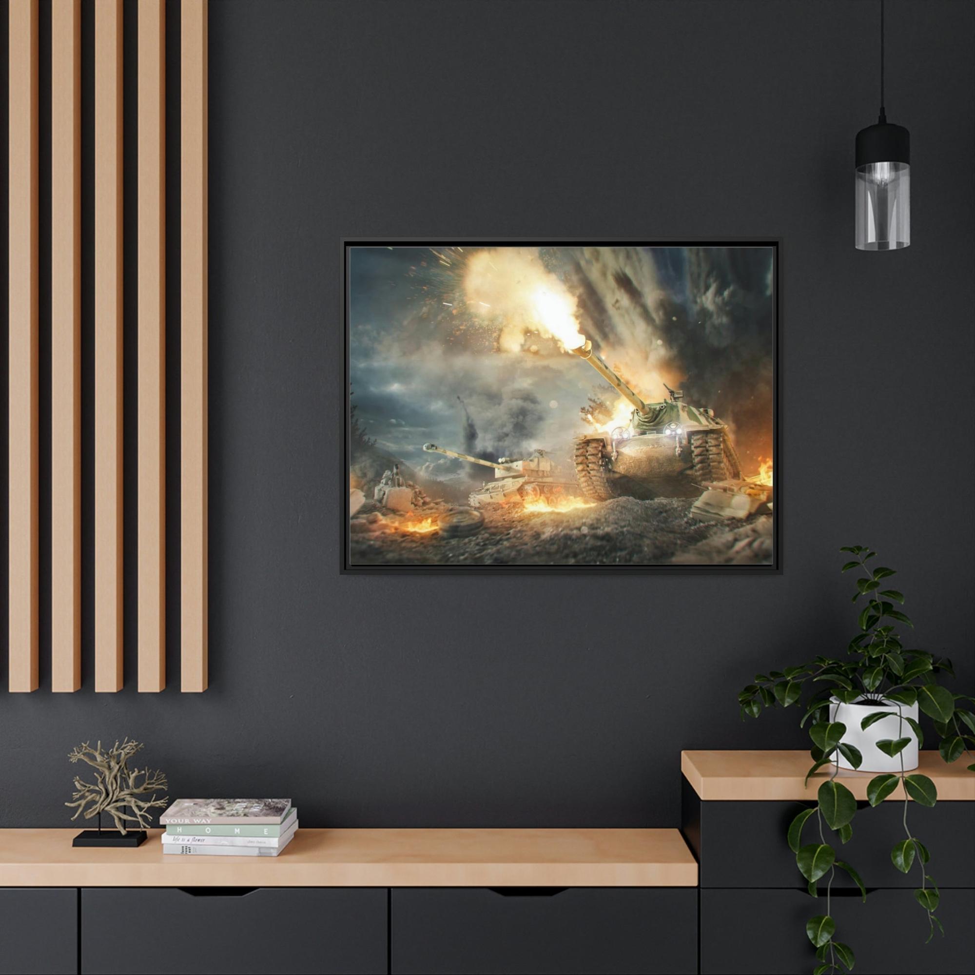 World Of Tanks Armored Legends in Motion: Striking World of Tanks Сanvas Wall Art