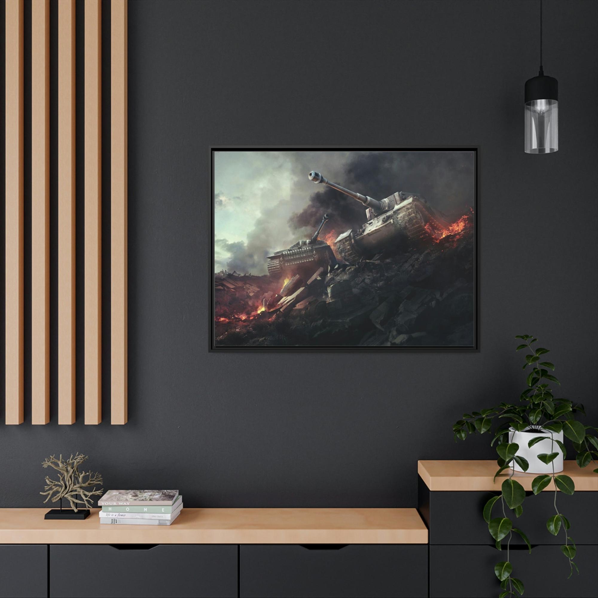 World Of Tanks In the Line of Fire: Striking World of Tanks Canvas & Poster Wall Art