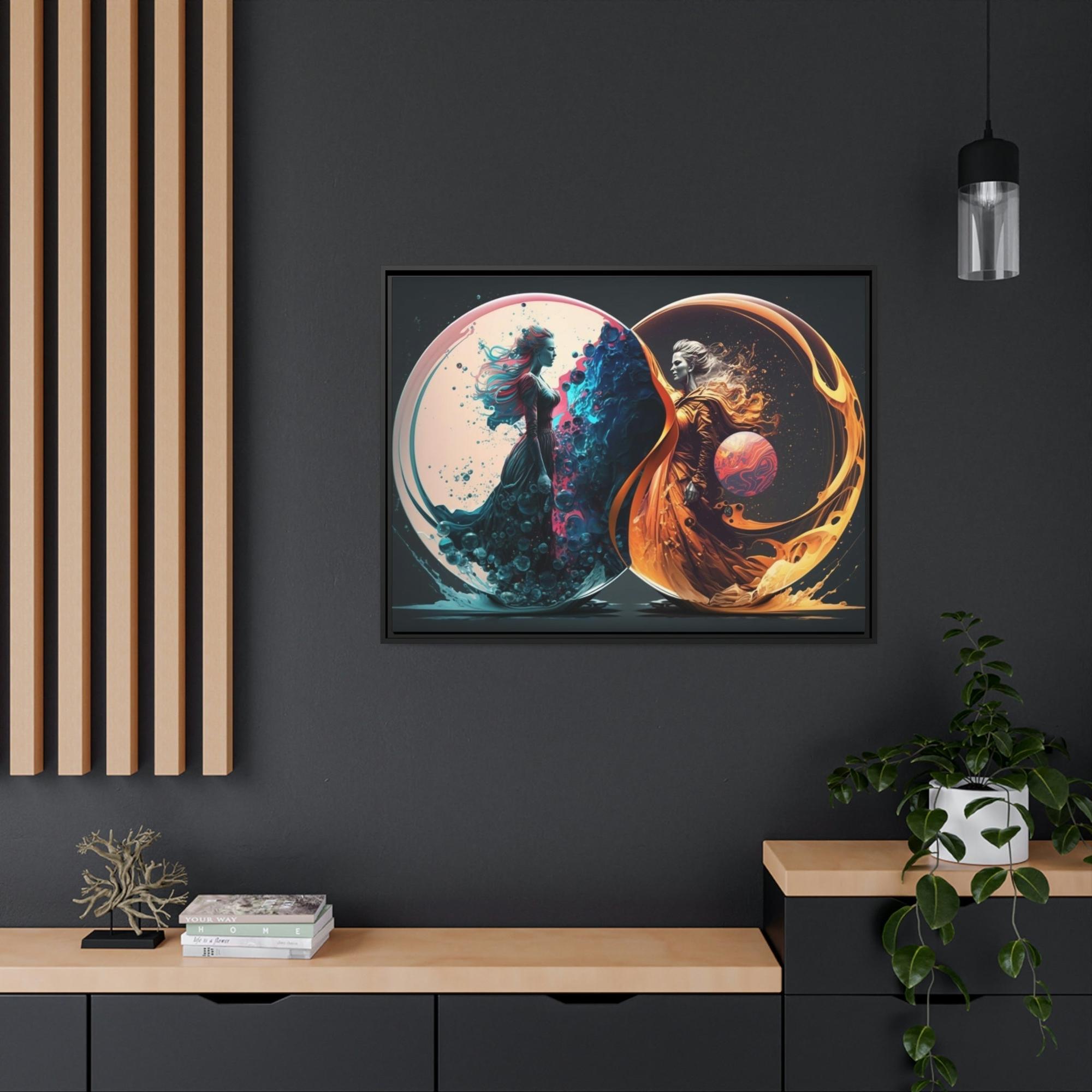 Contemporary The Art of Minimalism: A Natural Canvas Print of Contemporary Art