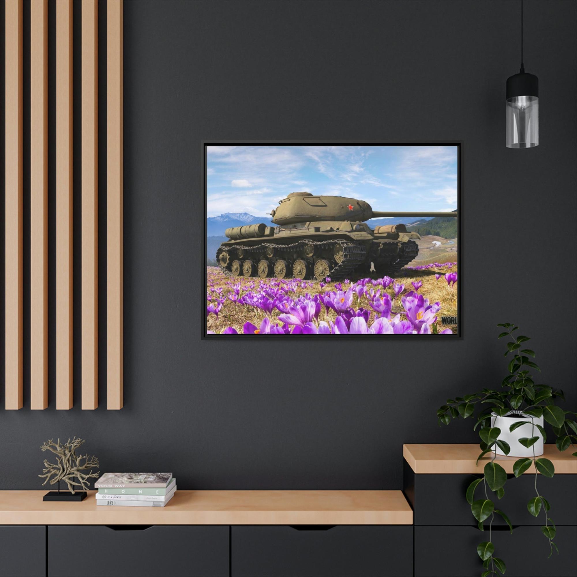 World Of Tanks Strategic Brilliance: Framed Canvas Showcasing World of Tanks Tactics