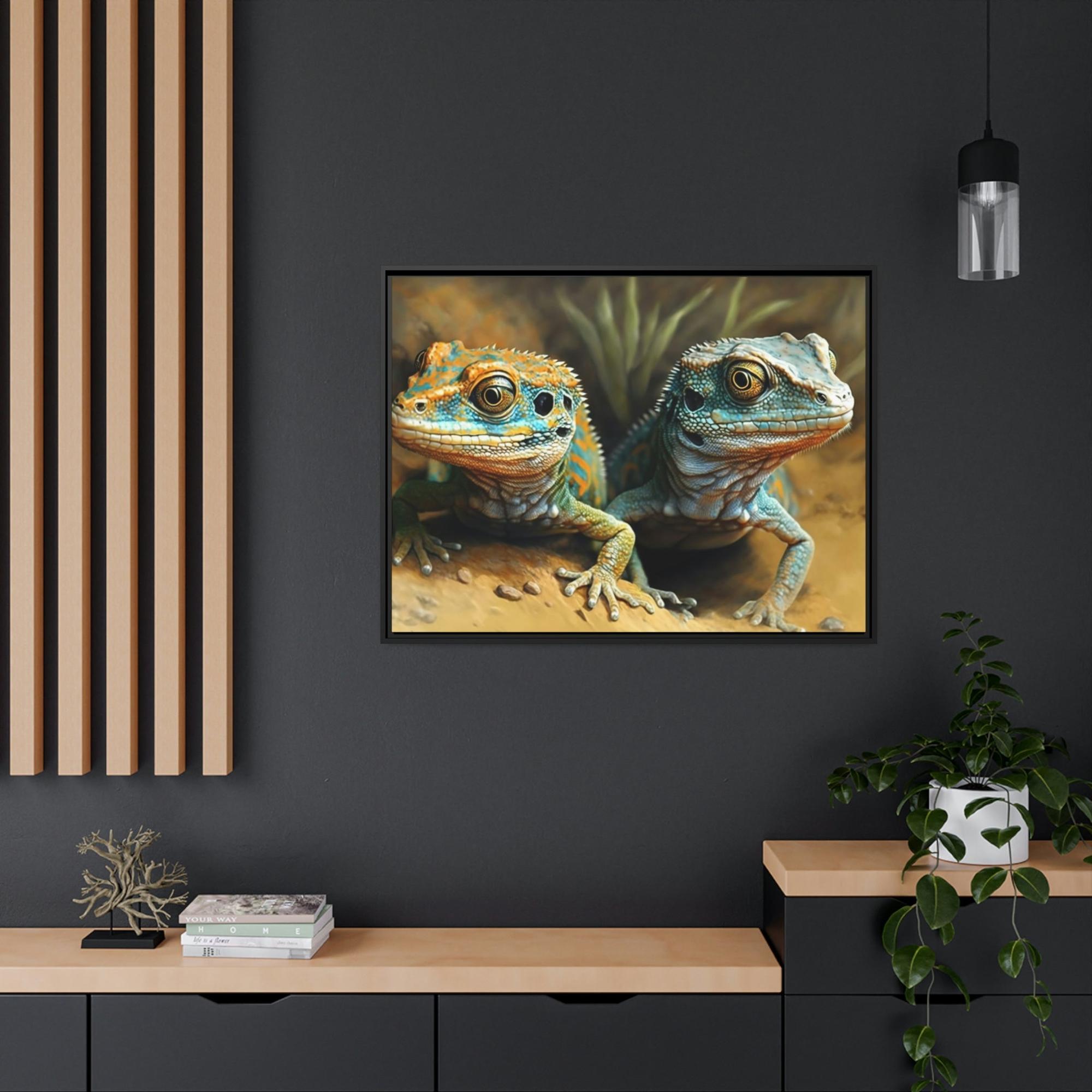 Lizards Lizard Kingdom: Canvas Print of Lizards in their Natural Habitat