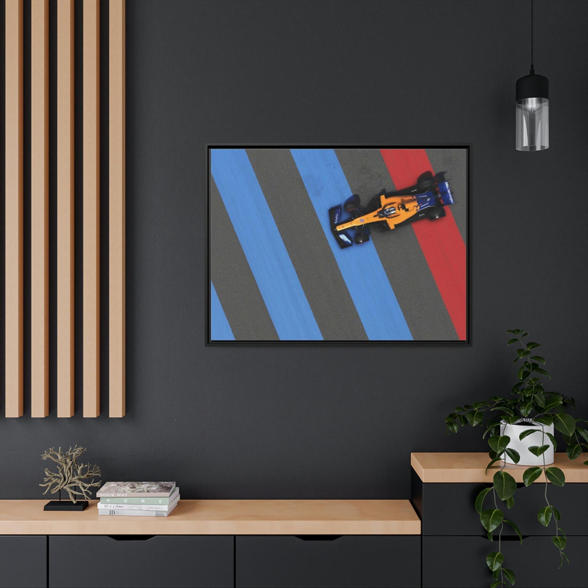 F1 Racing Thrills: Framed Poster & Canvas of F1 Cars in Action