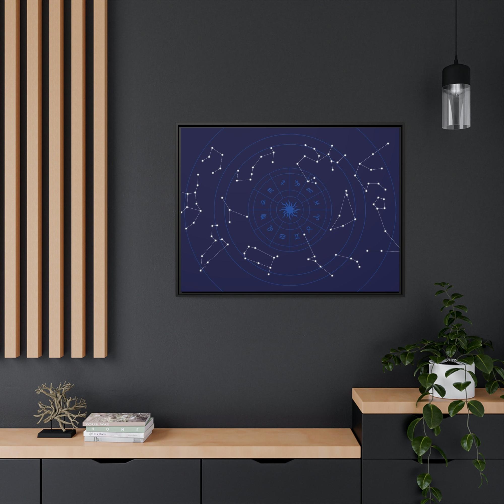 Constellations Starry Night Sky: A Natural Canvas Print of the Constellations
