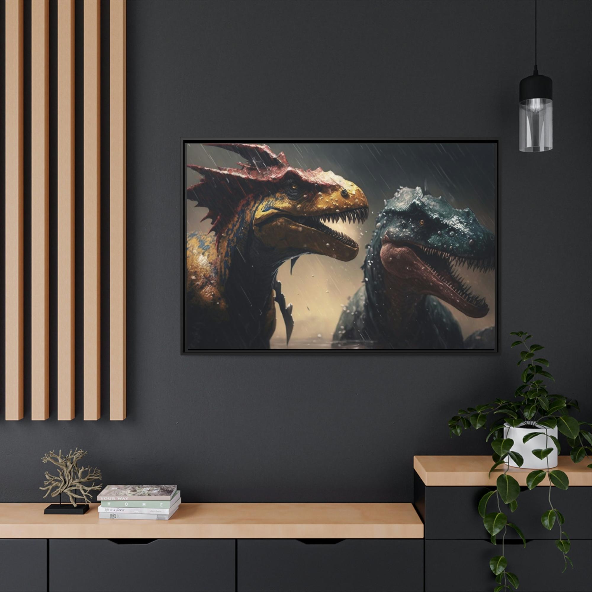Dinosaurs The Reign of Dinosaurs: An Artistic Framed Canvas & Poster of Prehistoric Times