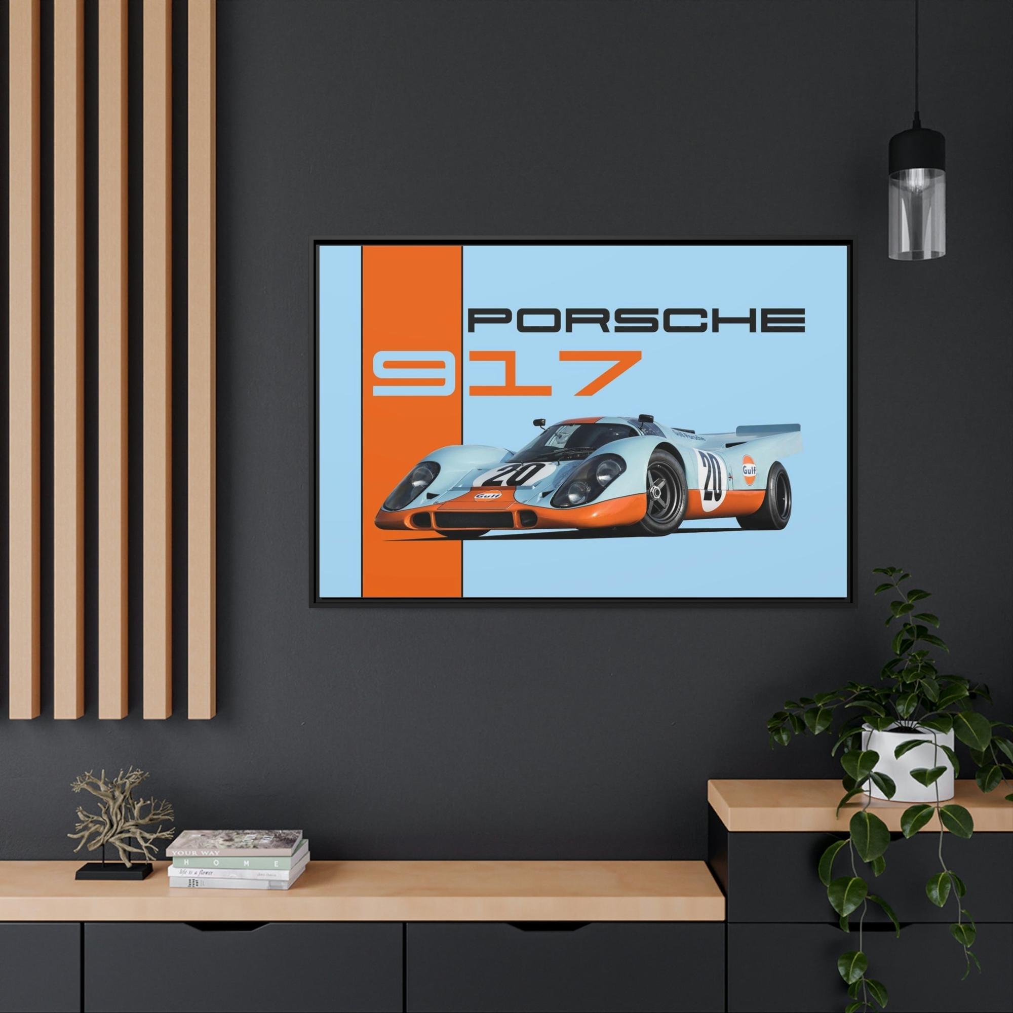 Porsche Speed and Style: Artistic Canvas Print of a Porsche Racing Car