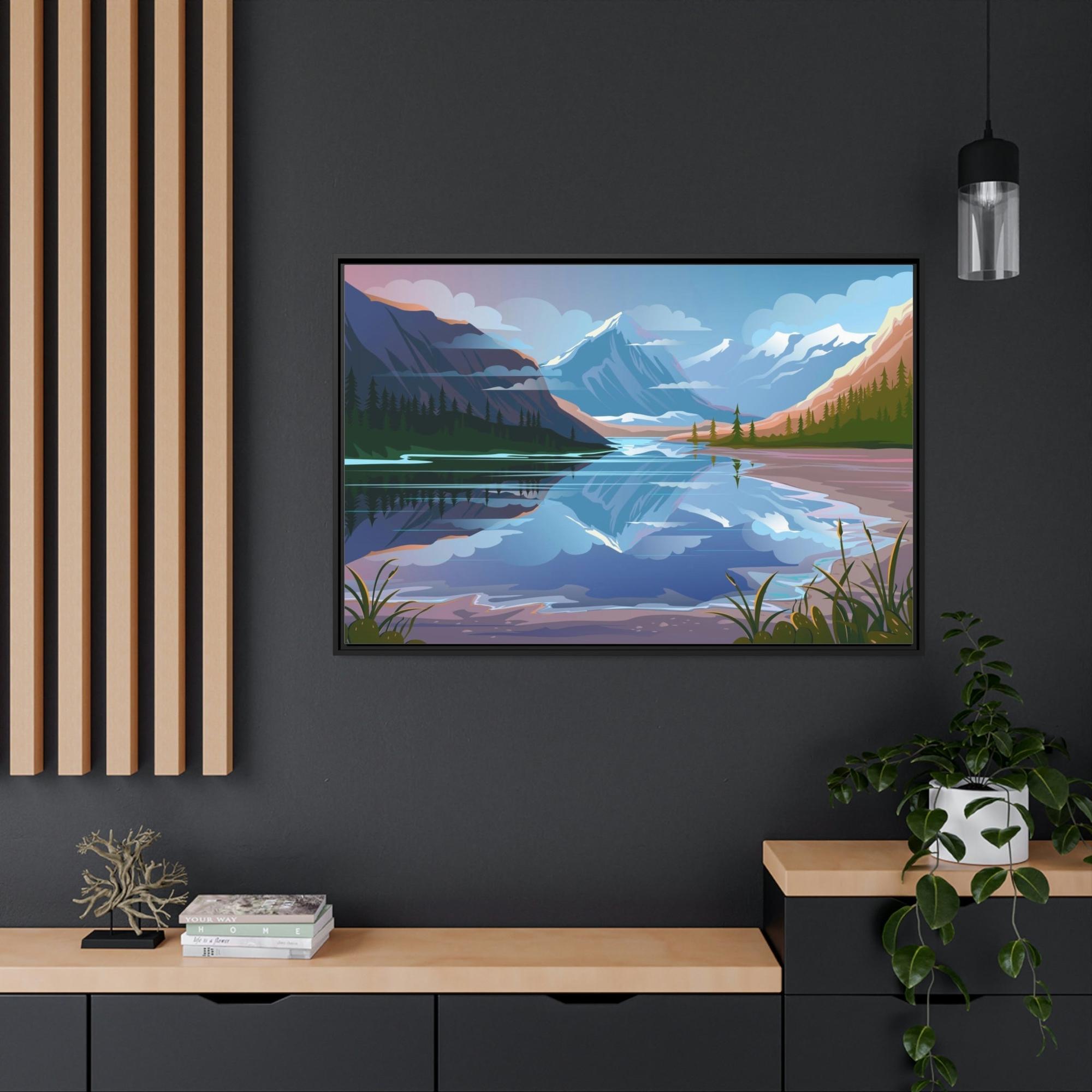 Lakes And Rivers Reflections of Serenity: Natural Canvas Wall Art of Tranquil Lakes and Rivers
