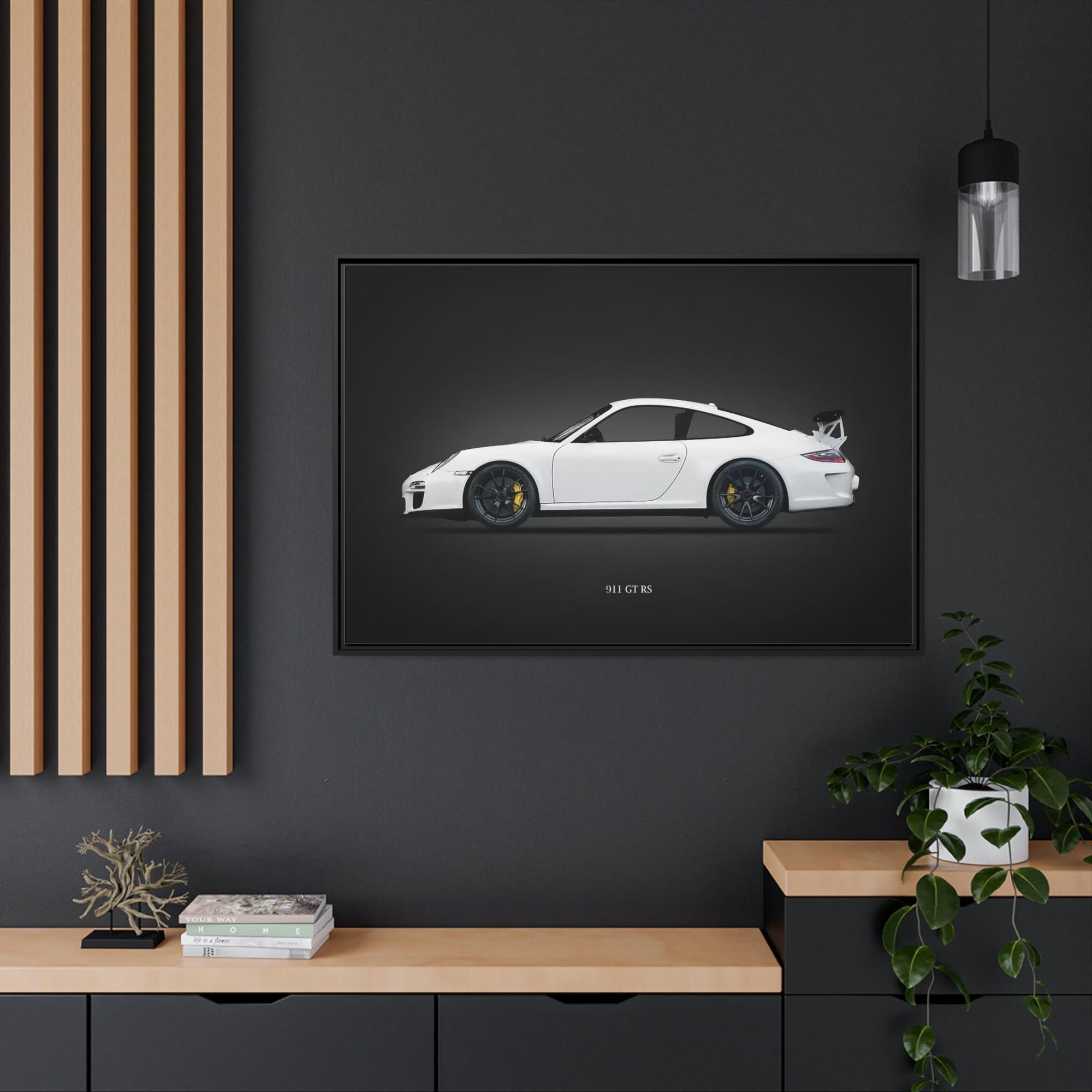 Porsche Porsche Wall Art: White Art Print for Luxury Car Lovers