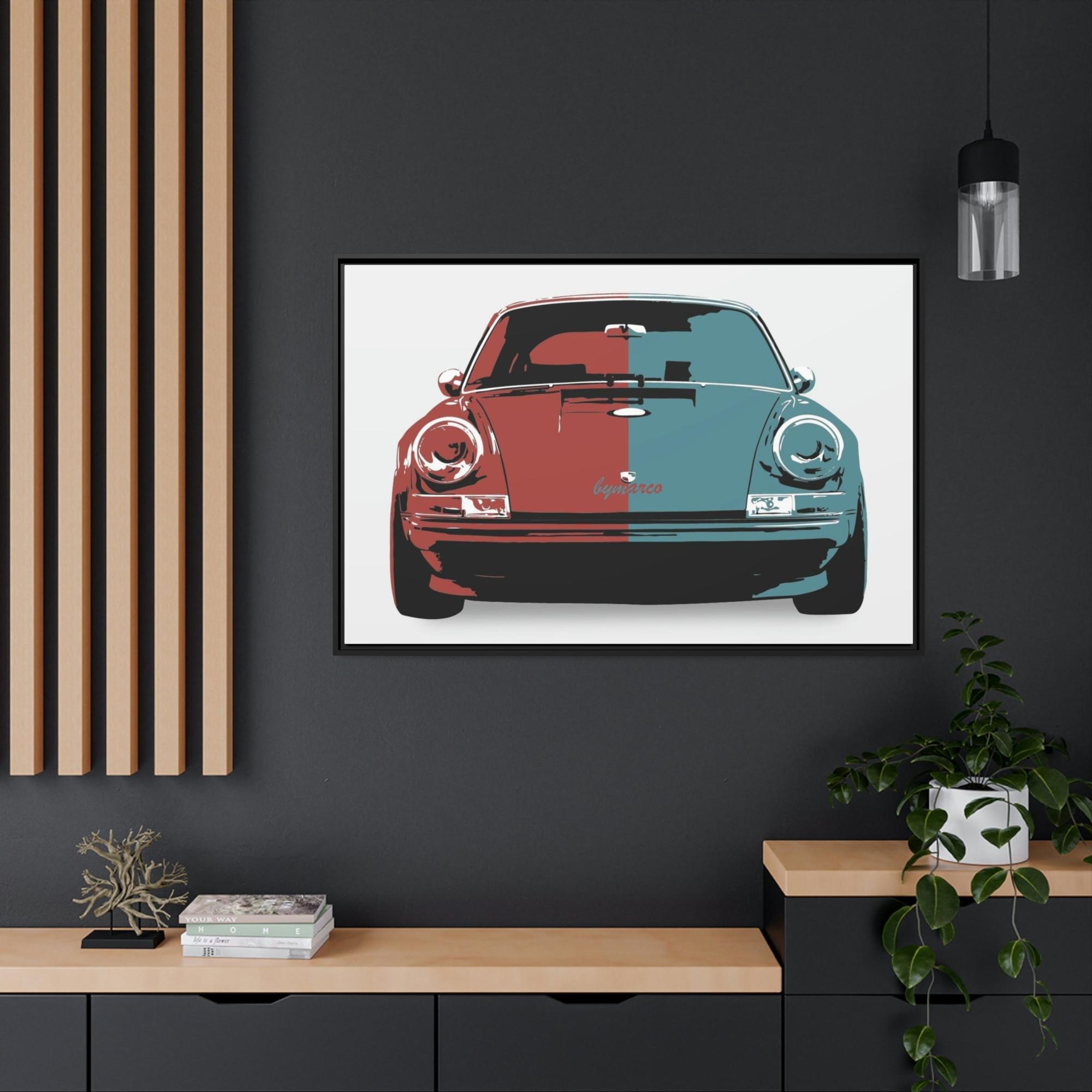 Porsche Abstract Porsche Beauty: Natural Canvas and Framed Prints