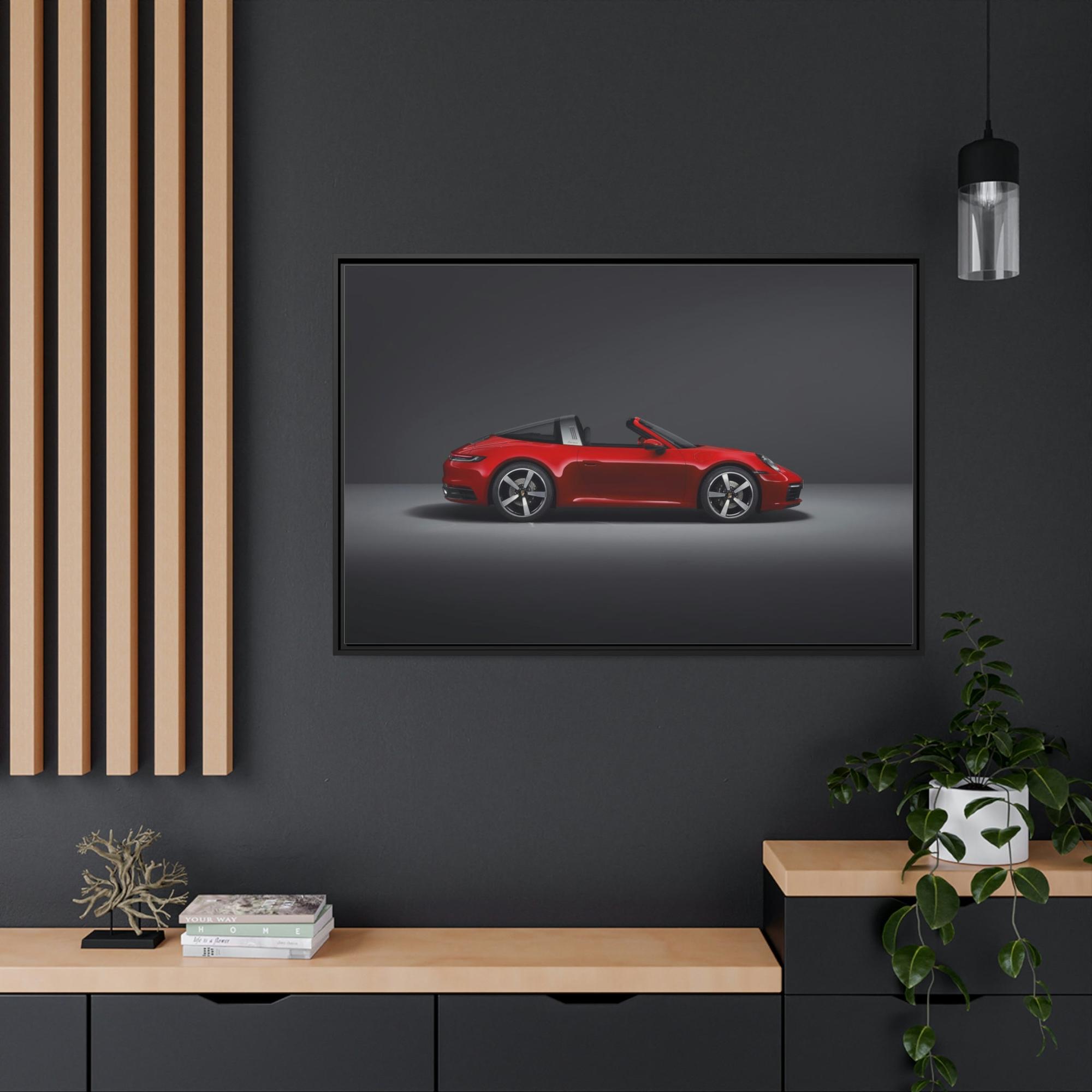 Porsche Ravishing Red: Canvas Wall Art Print of a Sleek and Stylish Red Porsche