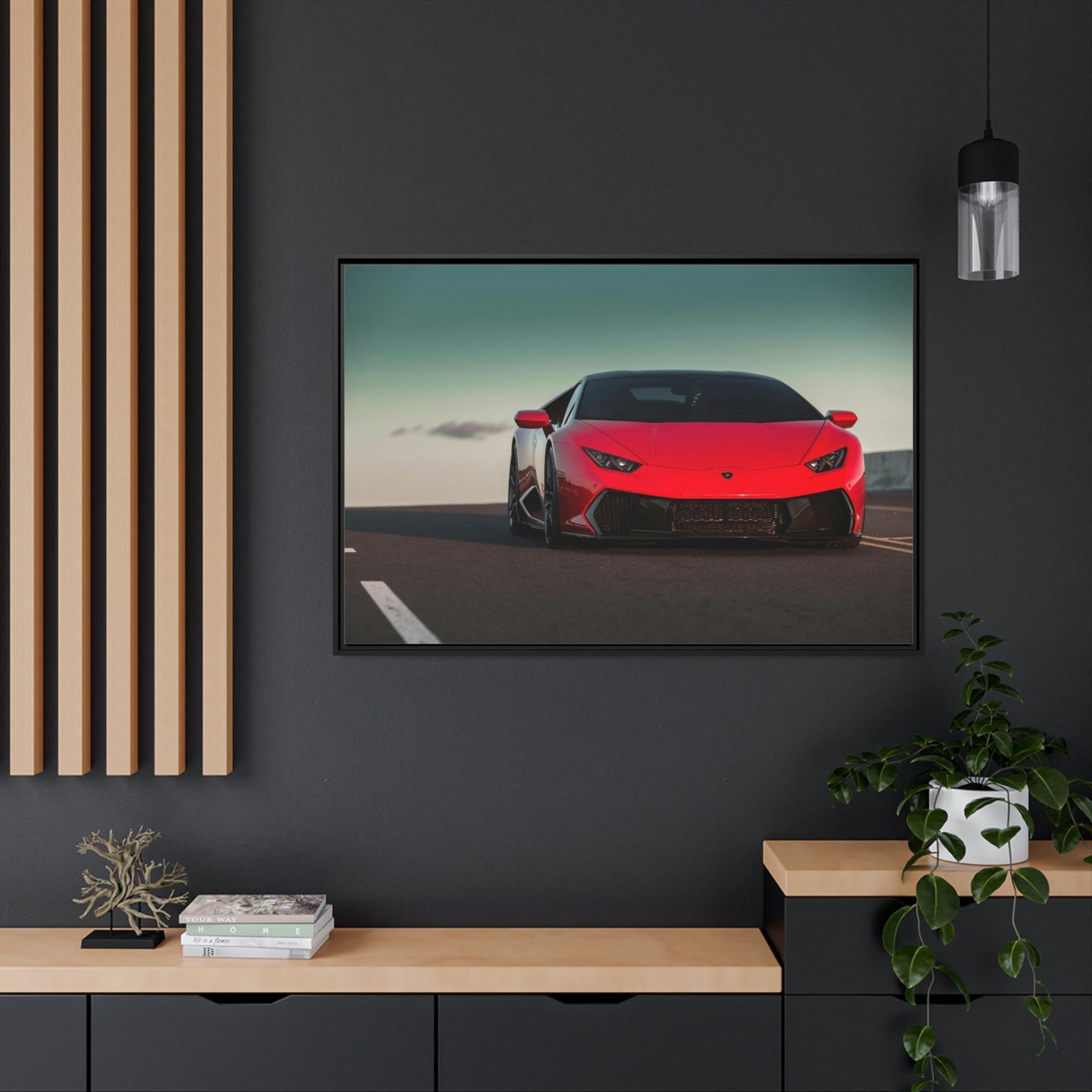 Lamborghini The Epitome of Style: Framed Canvas & Posters Print of a Lamborghini Supercar