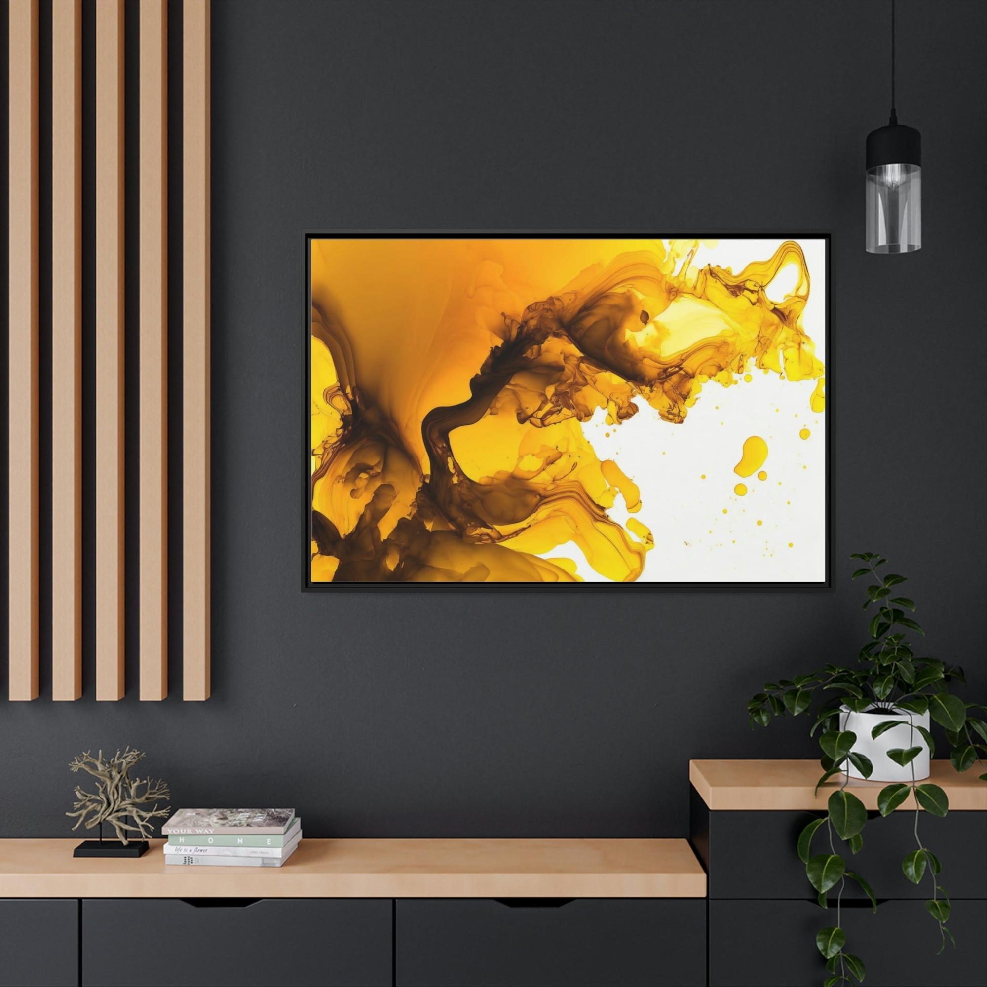 Yellow Mellow Yellow: Relaxing and Soothing Framed Poster & Canvas Art of a Soft Yellow Abstract Pattern