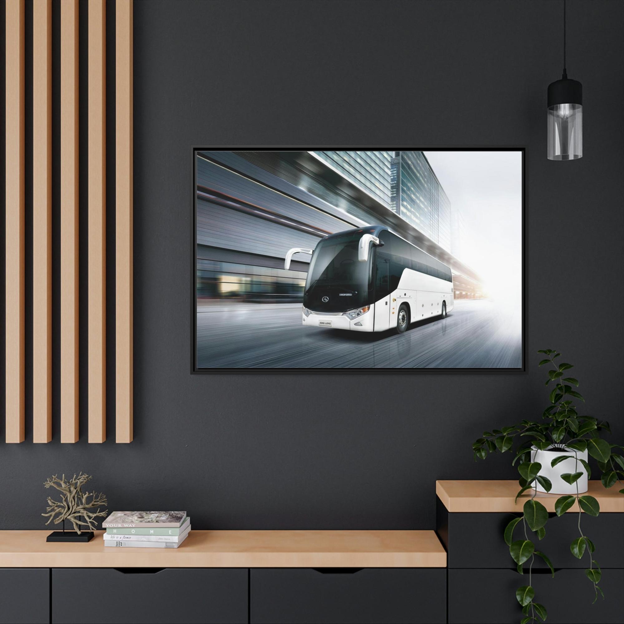 Bus Urbanscapes Unveiled: Bus Artwork on Framed Poster & Canvas