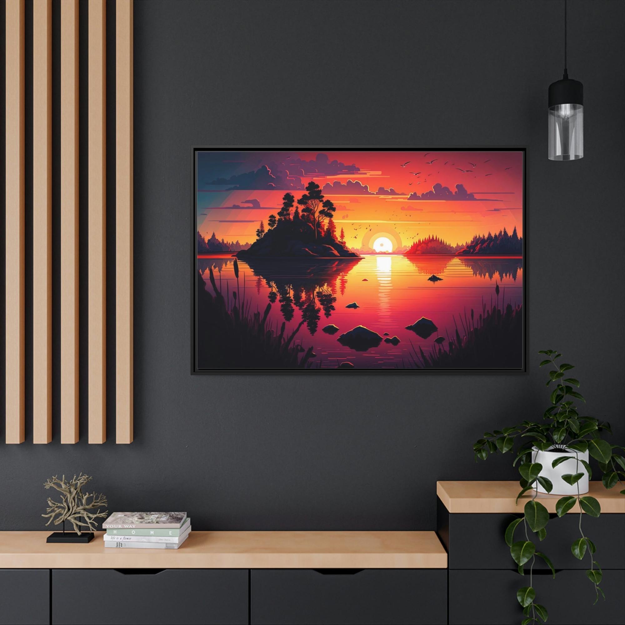 Lakes And Rivers The Majesty of Lakes and Rivers: Natural Canvas Wall Art of Stunning Scenery