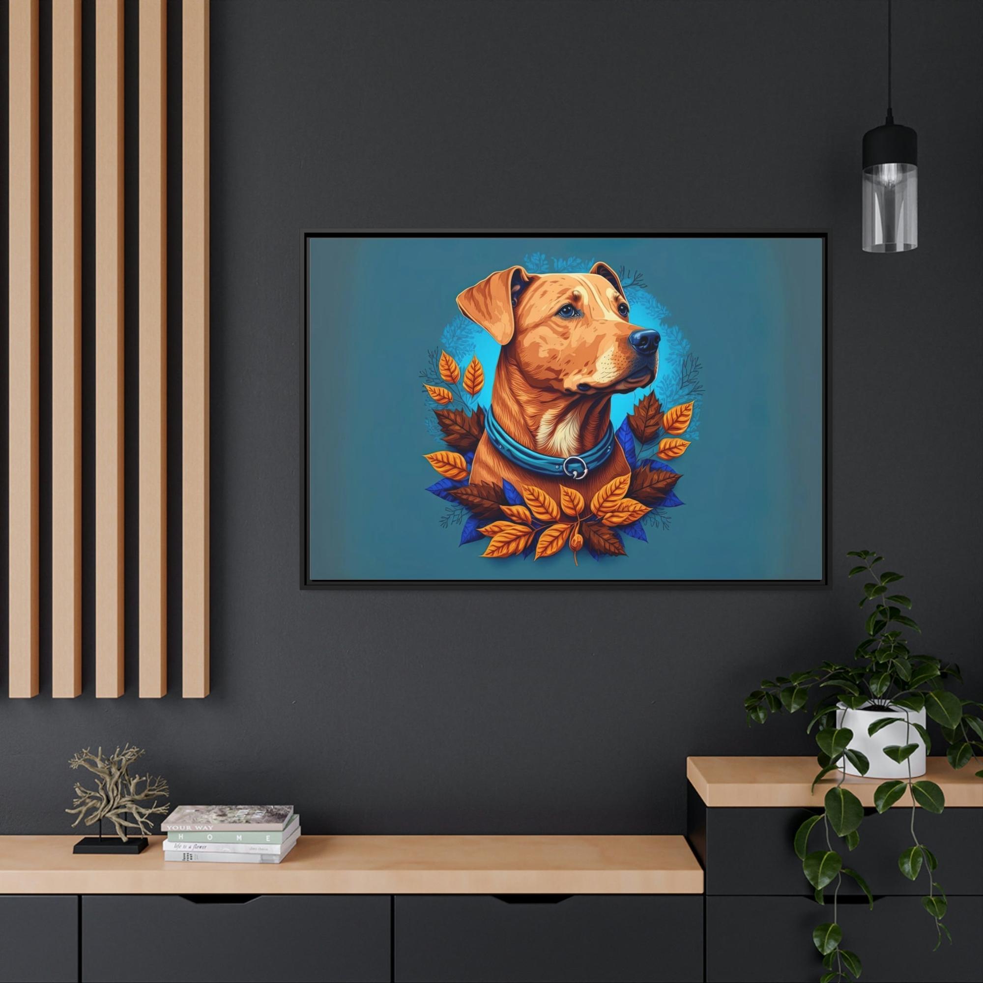 Dogs Puppy Love: Print on Canvas of Adorable Puppies on Framed Canvas