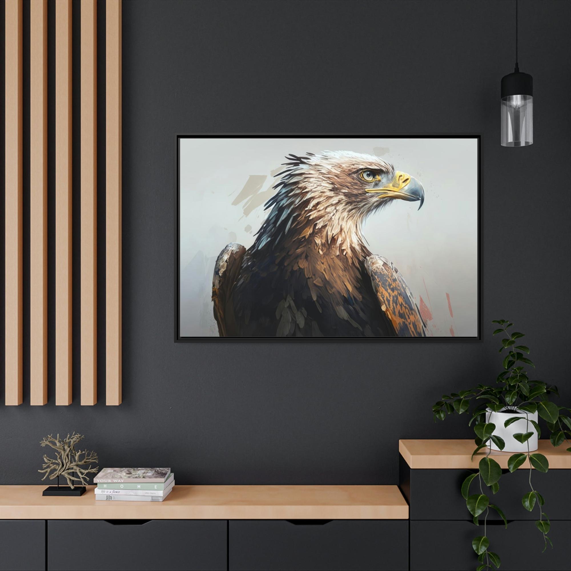 Eagles Eagle's Harmonious Flight: Canvas Print, Enveloping with Serenity and Power