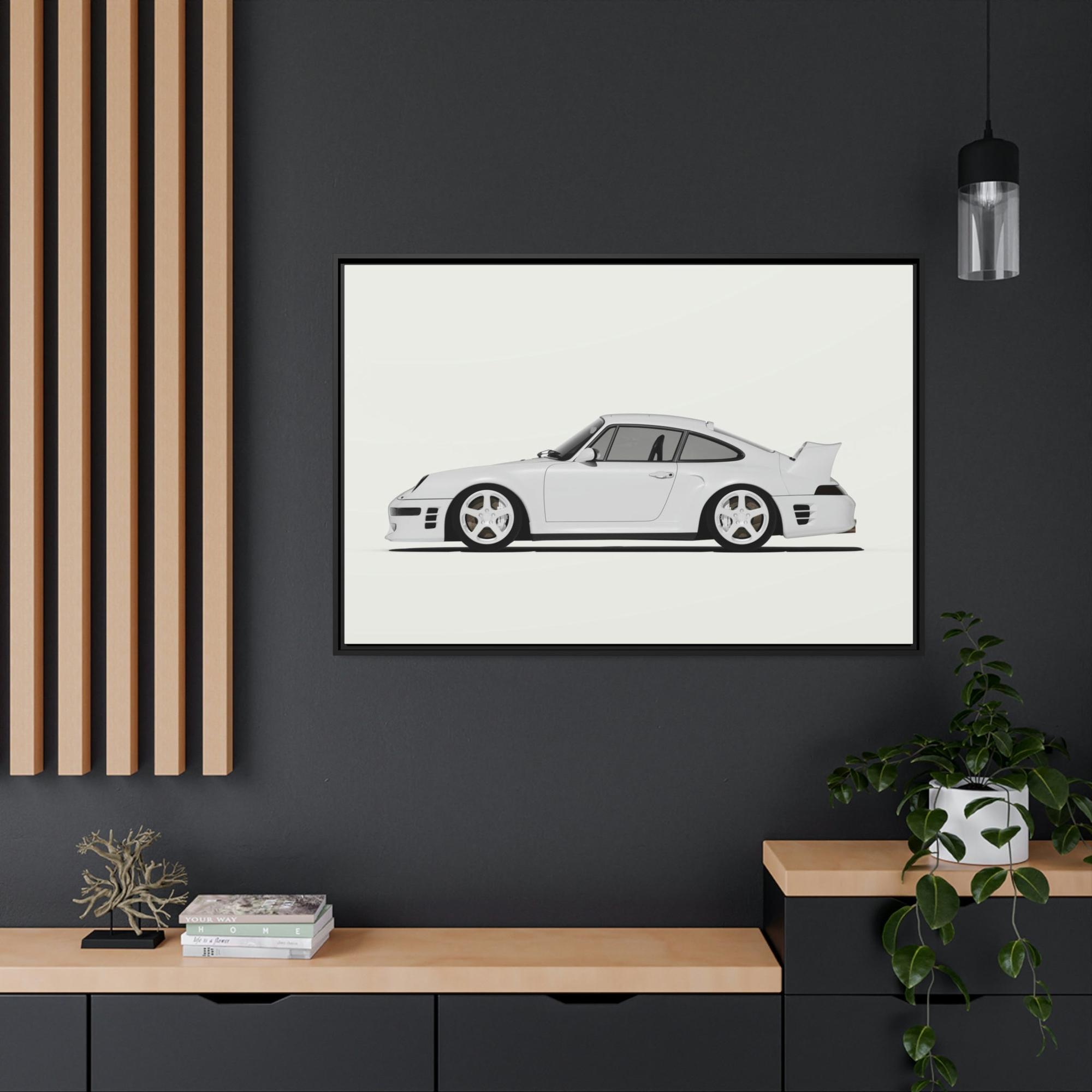 Porsche Porsche Paradise: Stunning Wall Art Featuring a Luxurious Porsche Scene on Natural Canvas
