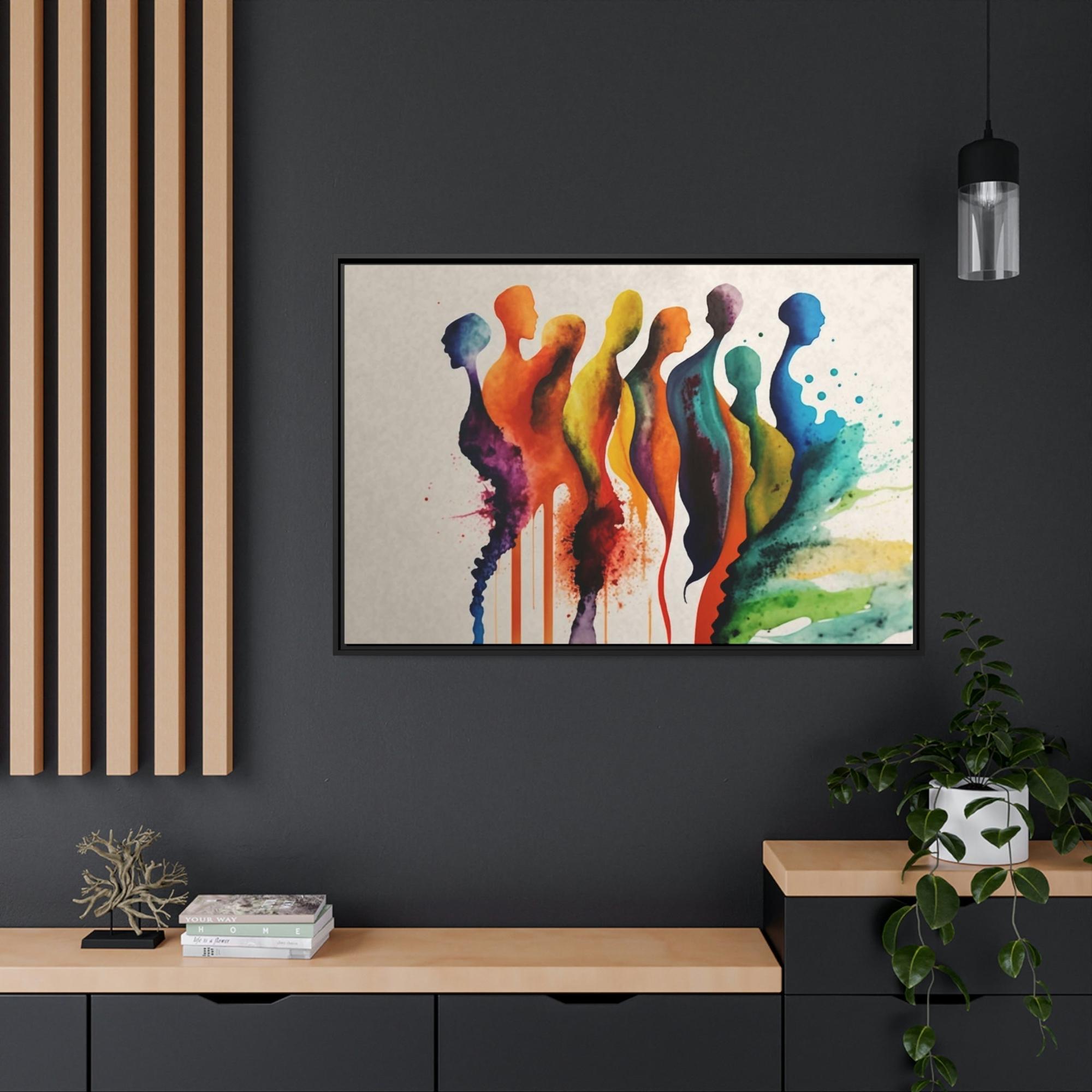 Abstract Figures Ethereal Dance: Canvas & Poster Print of Abstract Figures in Motion