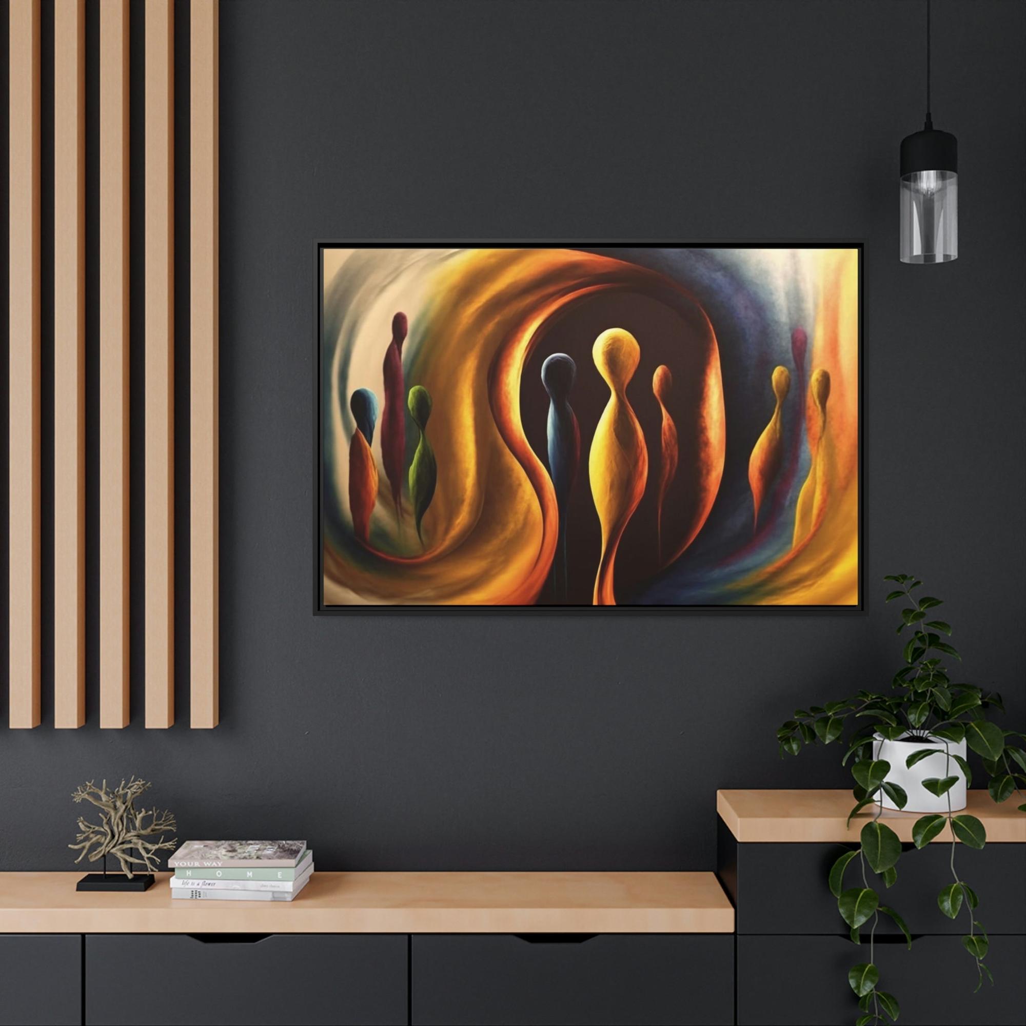 Abstract Figures Framed Poster & Poster of Abstract Figures: A Symphony of Movements