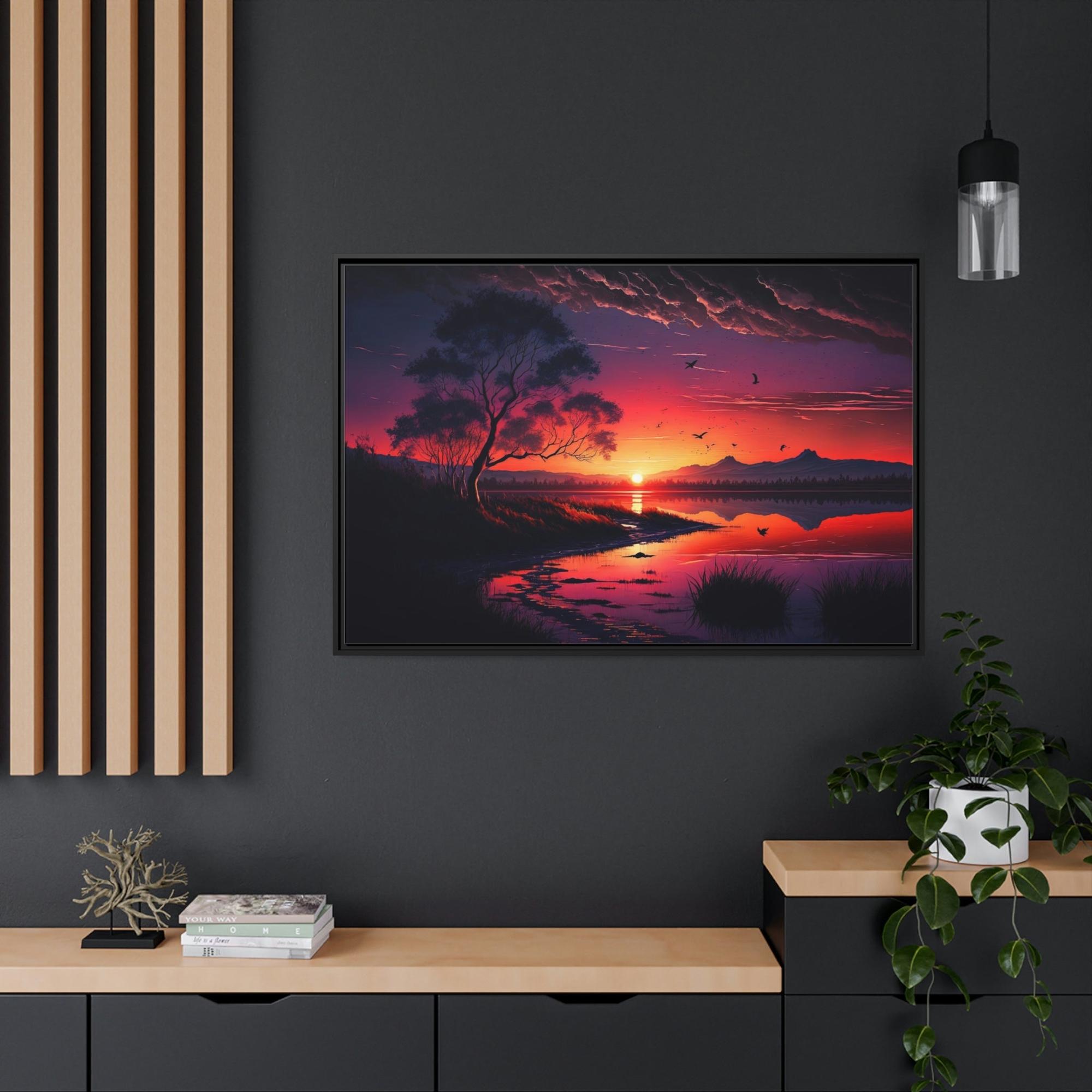 Lakes And Rivers River's Edge: Natural Canvas Wall Art of a Picturesque Riverbank