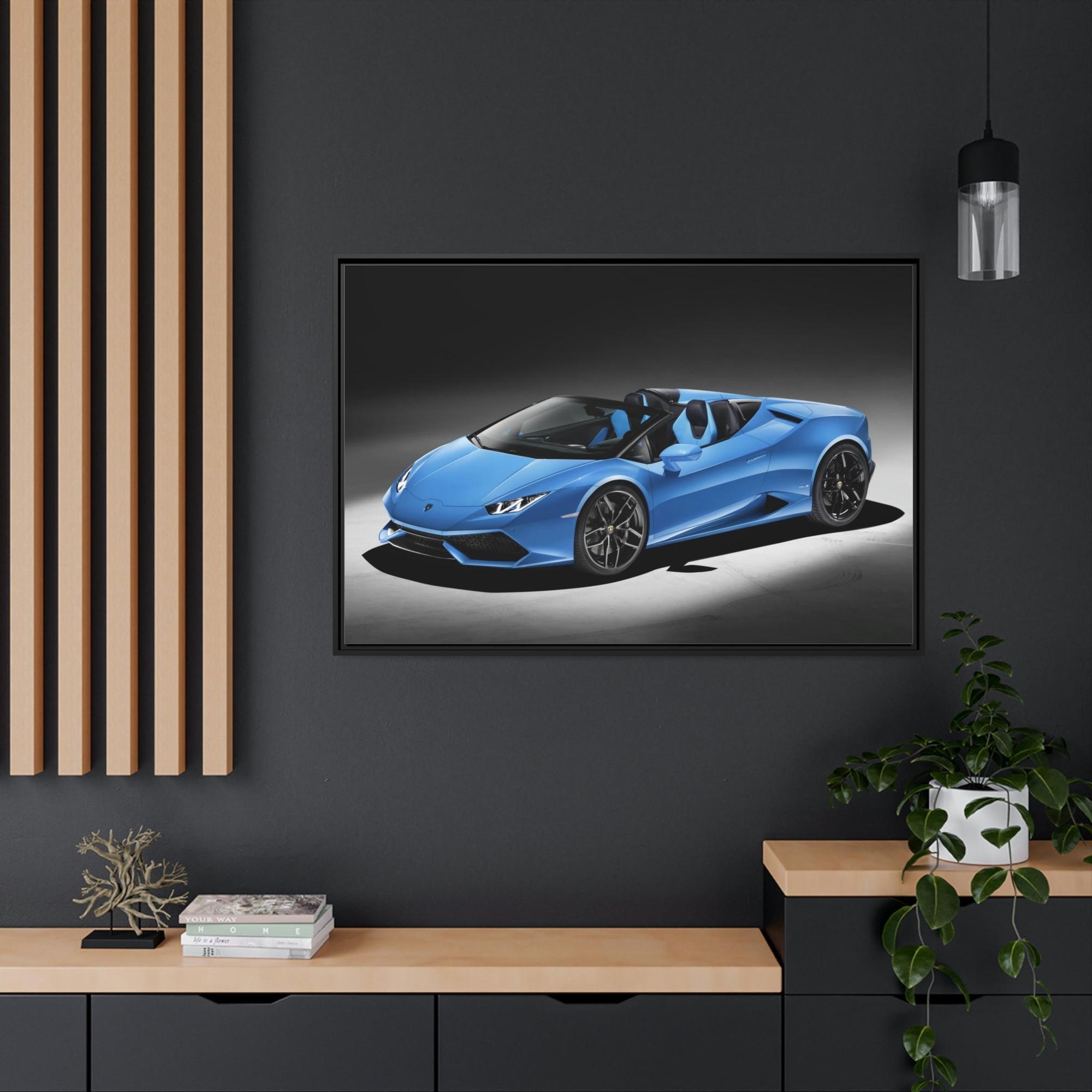 Lamborghini Sleek and Powerful: Framed Poster of Lamborghini for Car Collectors