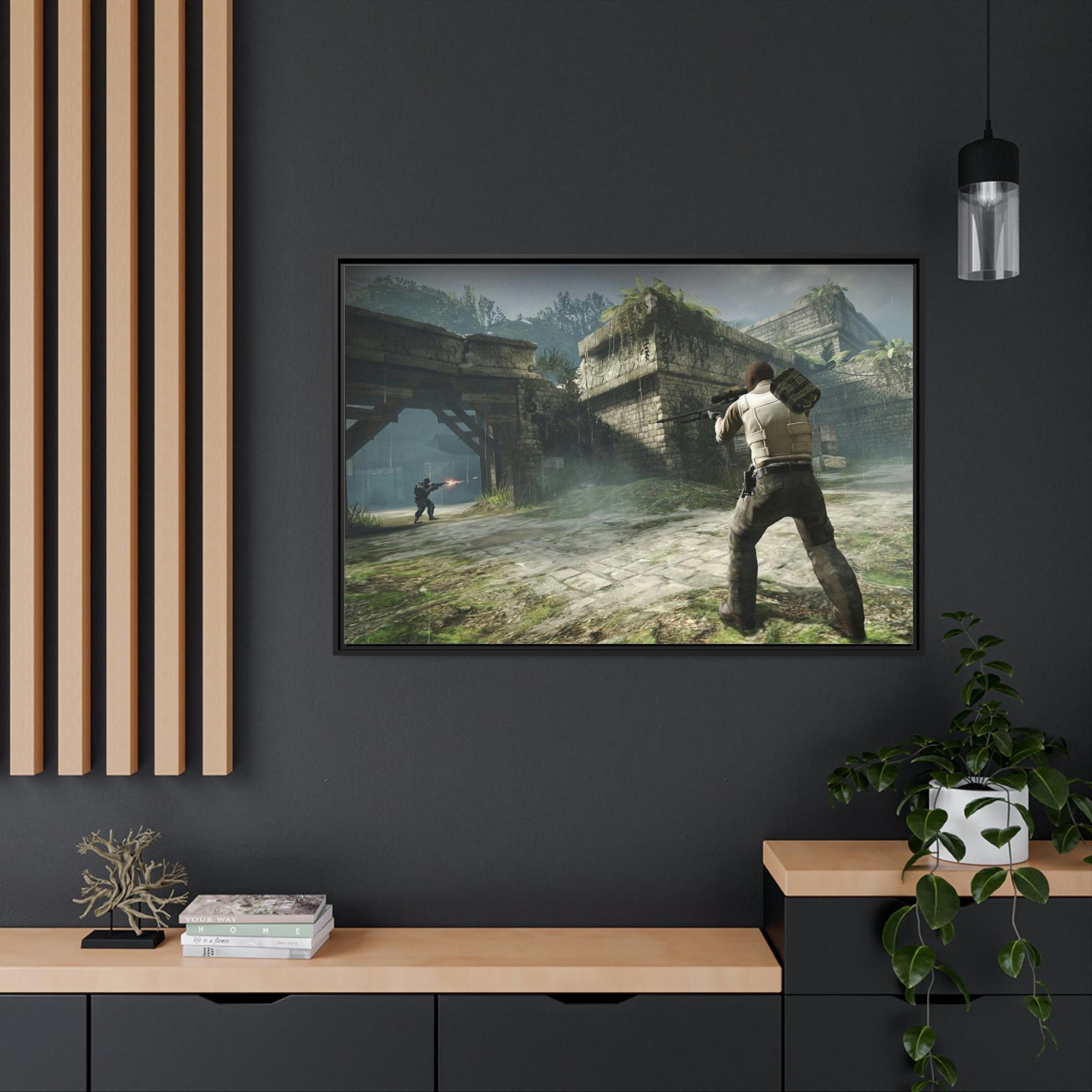 Counter Strike Counter Strike: Intense Gaming Wall Art on Natural Canvas & Poster