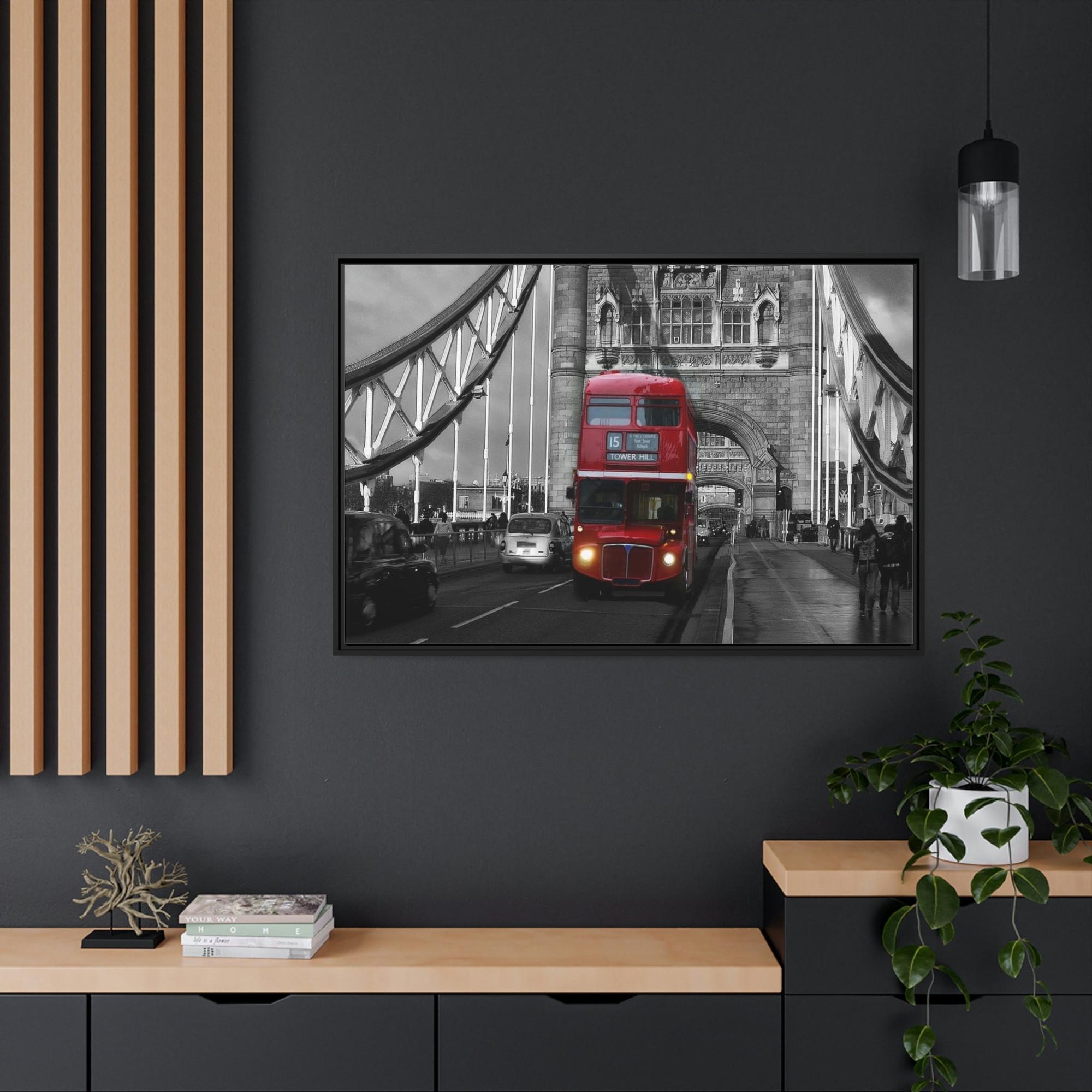 Bus City Rhythms: High-Quality Print on Canvas & Poster portraying a Vibrant Bus