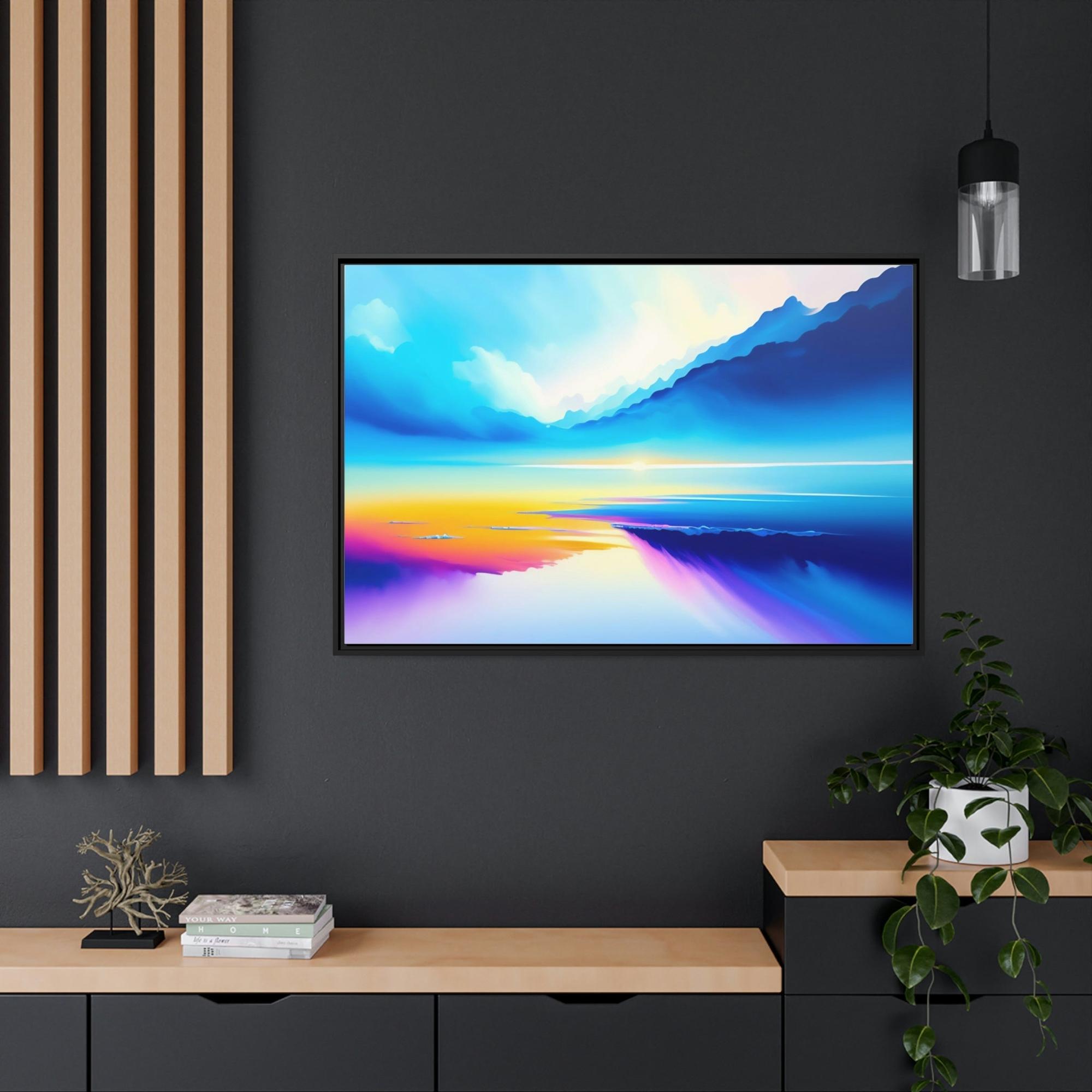 Lakes And Rivers Nature's Wonder: Wall Art of a Breathtaking Lakeside on Natural Canvas & Poster