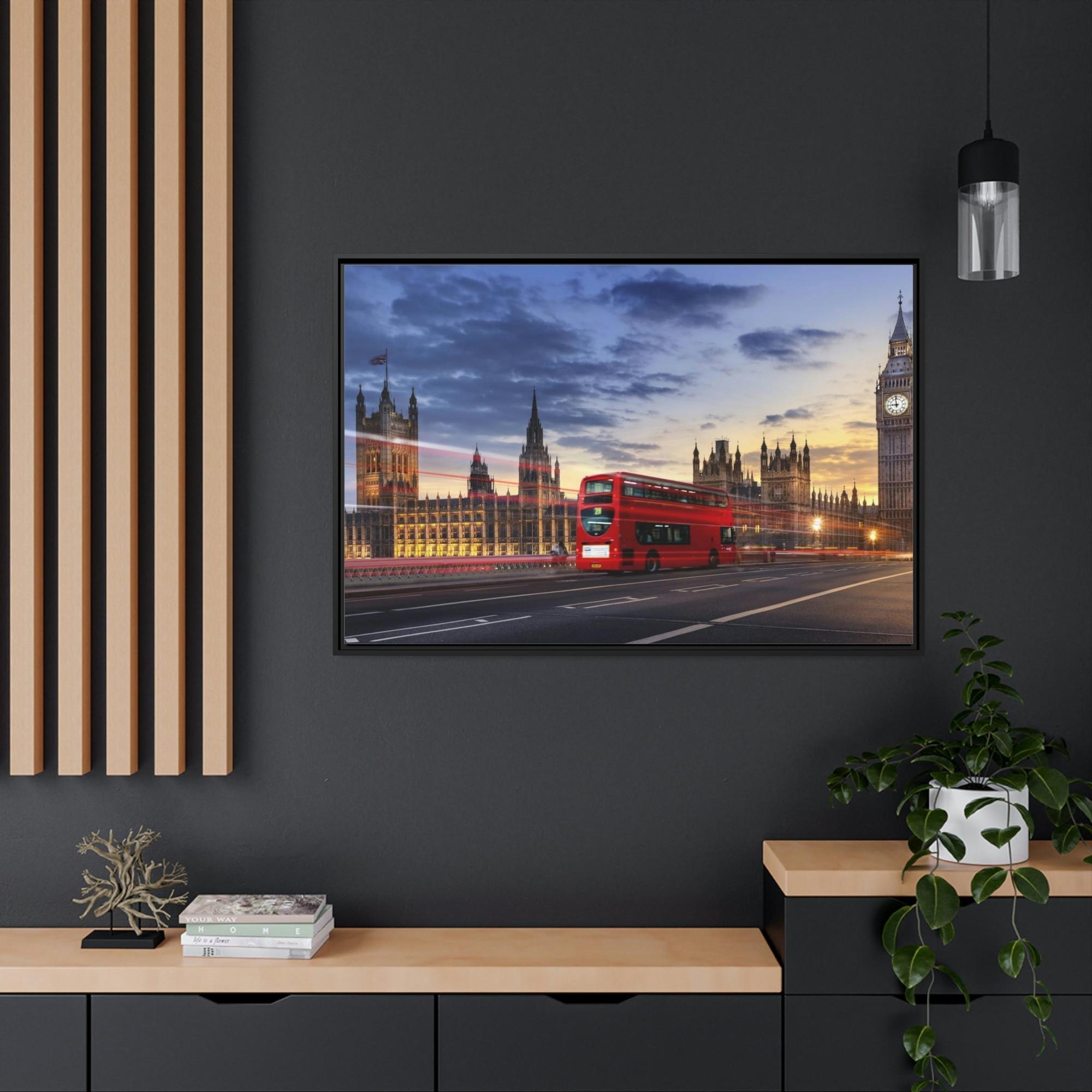 Bus Aesthetics of Transit: Artistic Poster & Canvas Showcasing a Stylish Bus