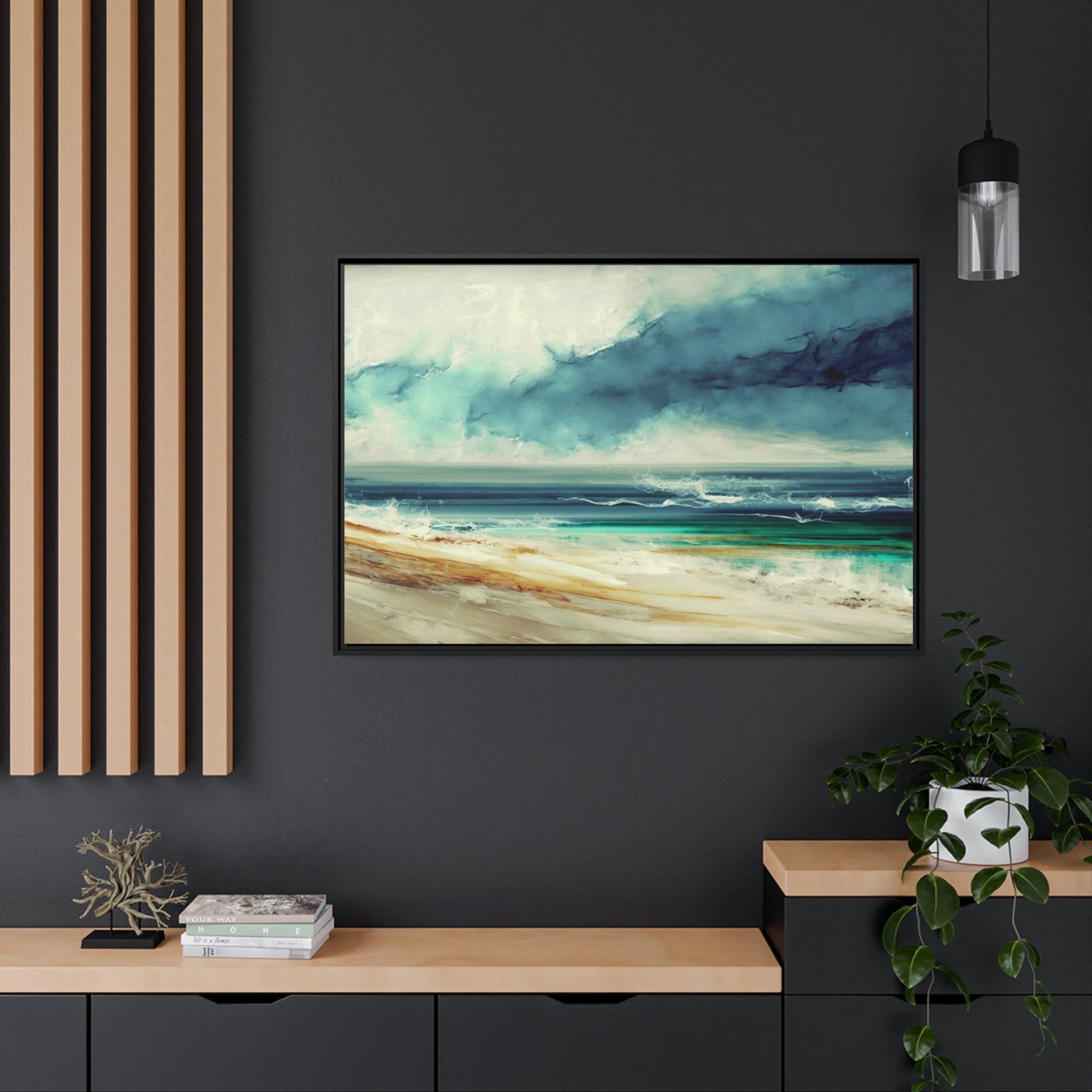 Abstract Landscape Captivating Journey: Abstract Landscape Print on Framed Canvas & Poster