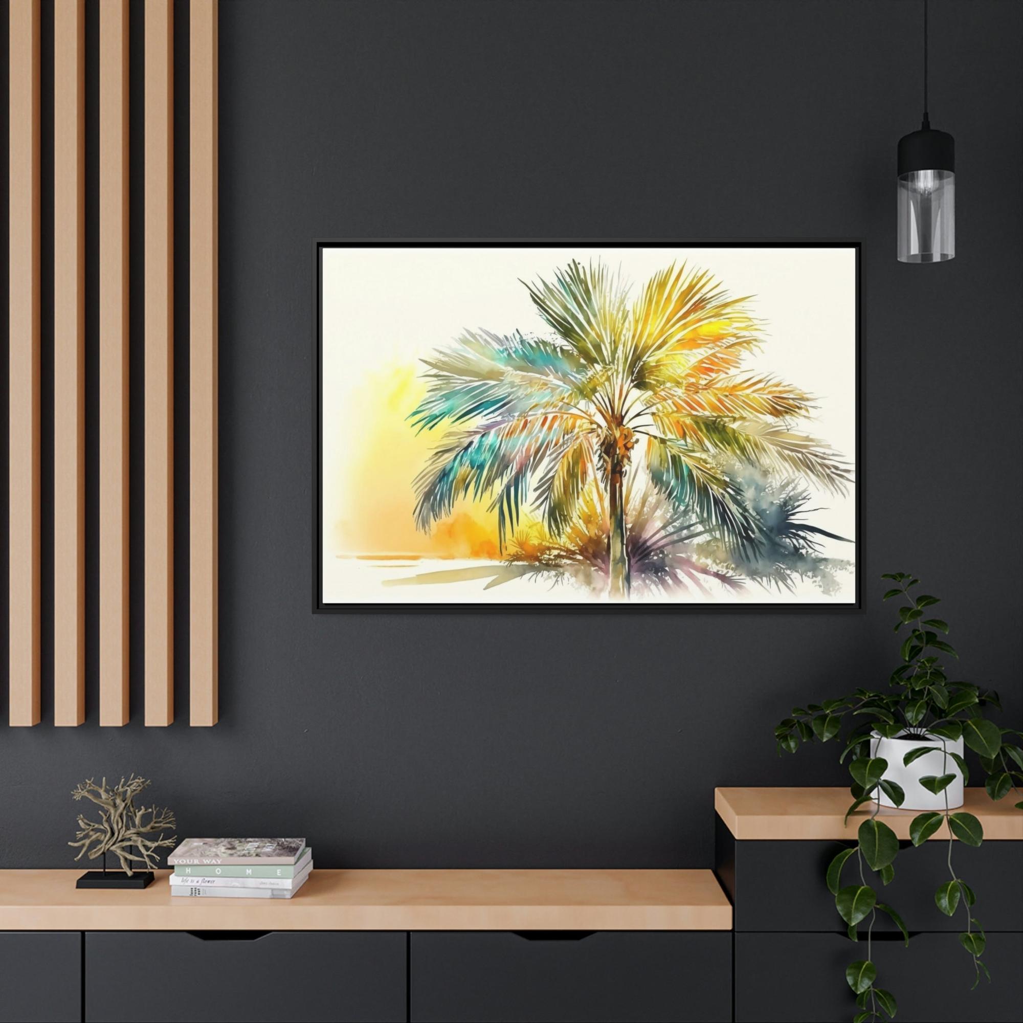 Palm Trees Framed Canvas Print of Palm Trees: Bringing the Tropics Indoors