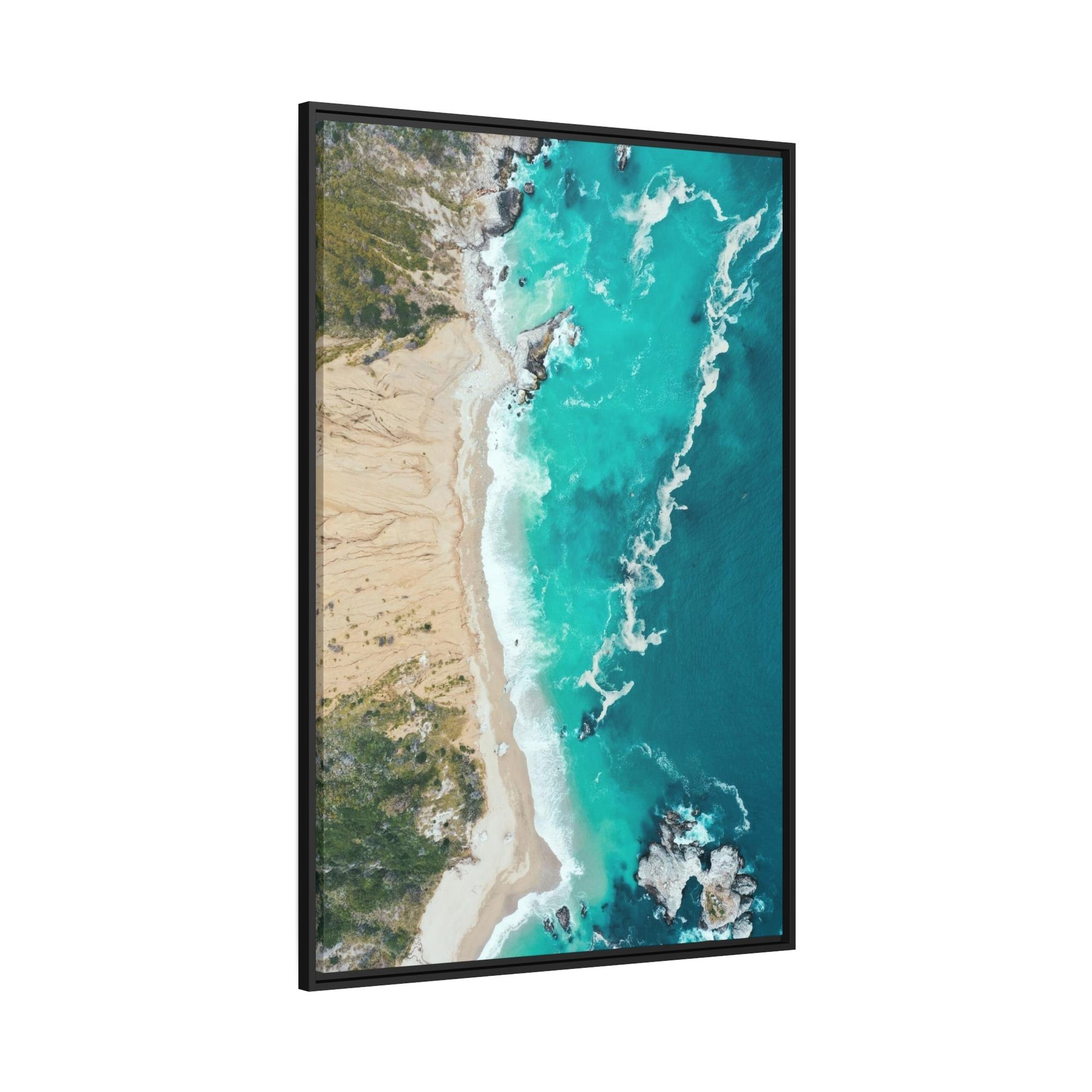 Island Beach Seaside Splendor: Wall Art of a Majestic Island Beach on Canvas