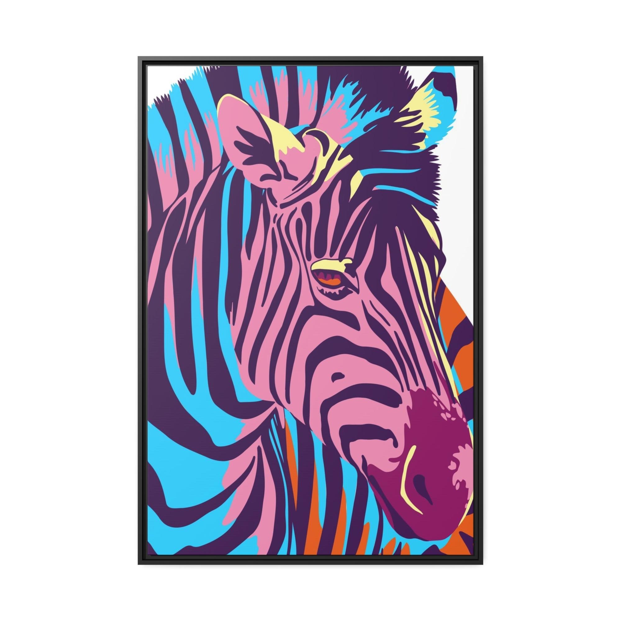 undefined Sleek and Striking: Zebra Print on Framed Poster