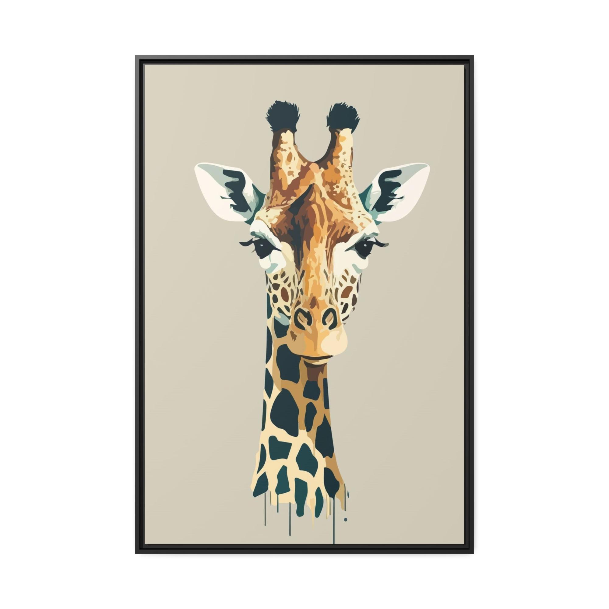 Giraffes Graceful Giraffe: A Beautifully Rendered Artwork on Canvas & Poster
