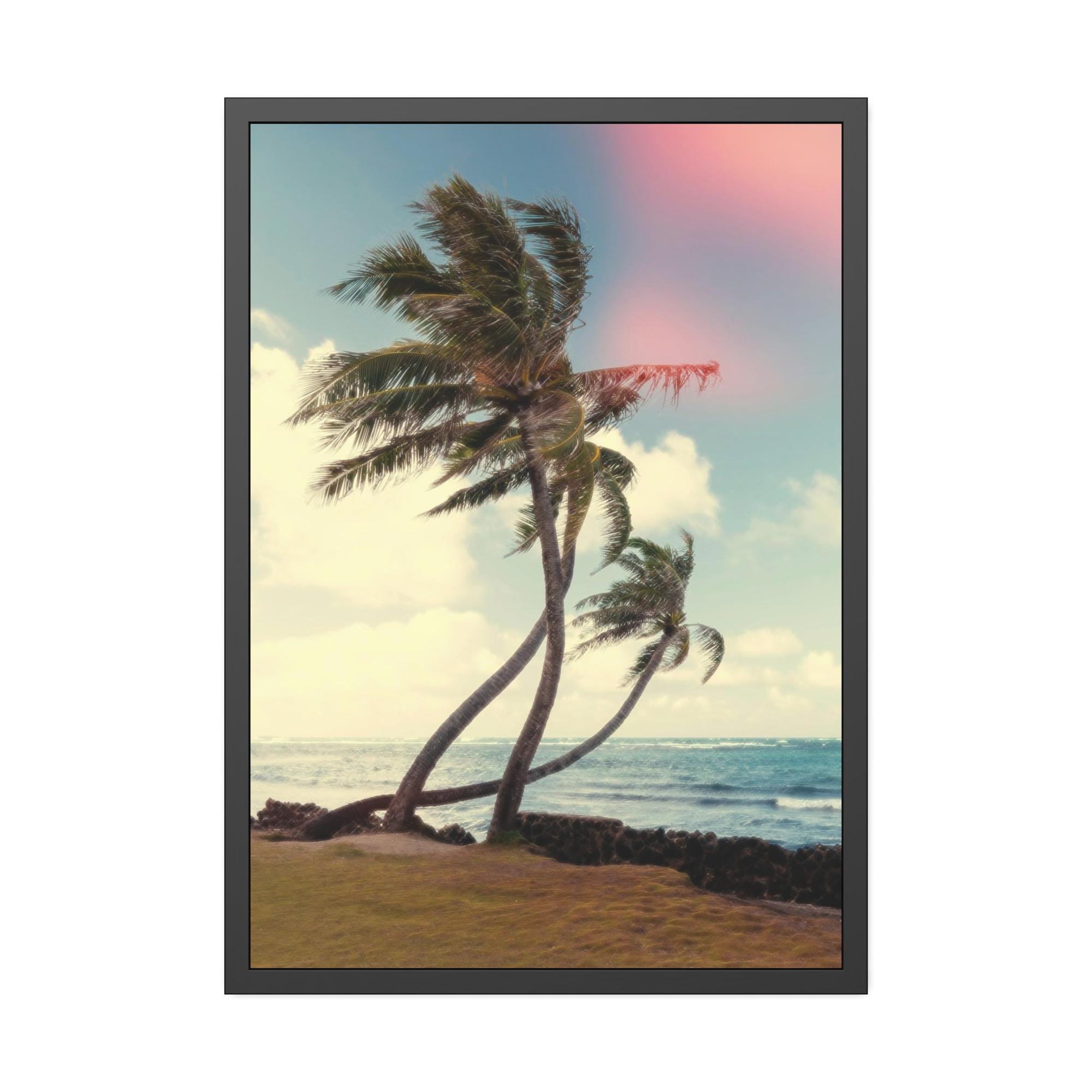 Island Beach Coastal Serenity: Natural Canvas Art of a Calm Island Beach