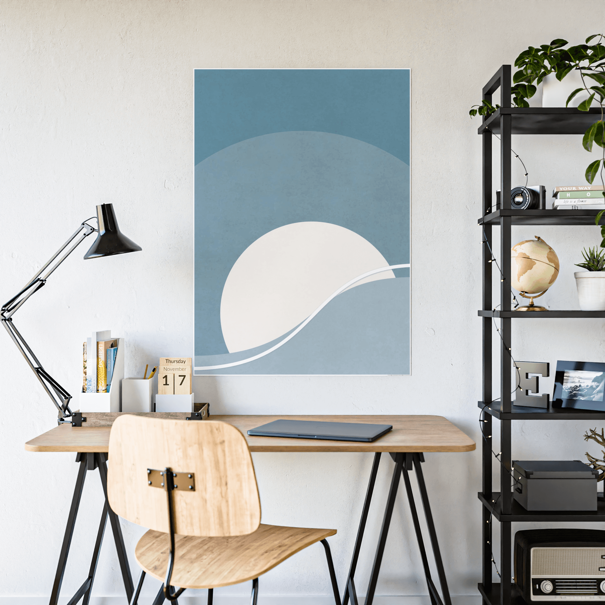 Abstract Minimalist Refined Minimalism: Abstract Prints on Natural Canvas for a Tasteful Wall Decor