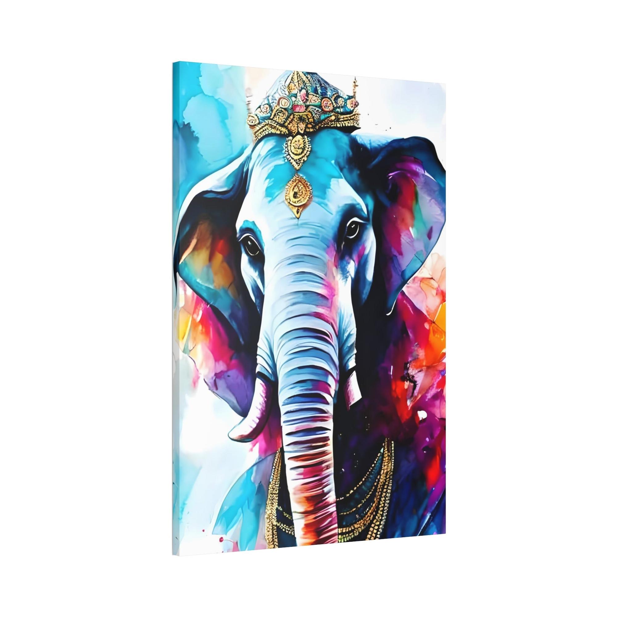 Elephants Safari Adventure: Artistic Print on Canvas of Elephant