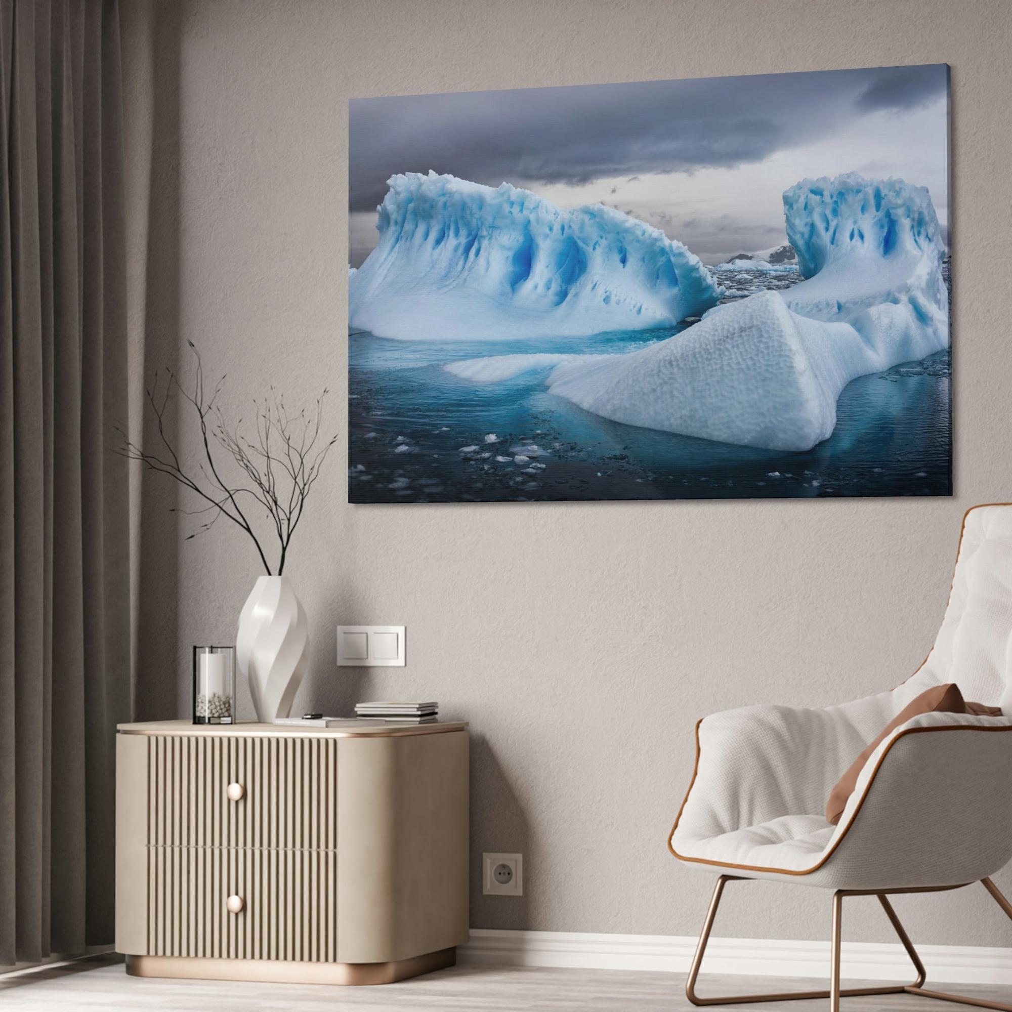 Glacier Glacial Grandeur: Natural Canvas Wall Art and Poster