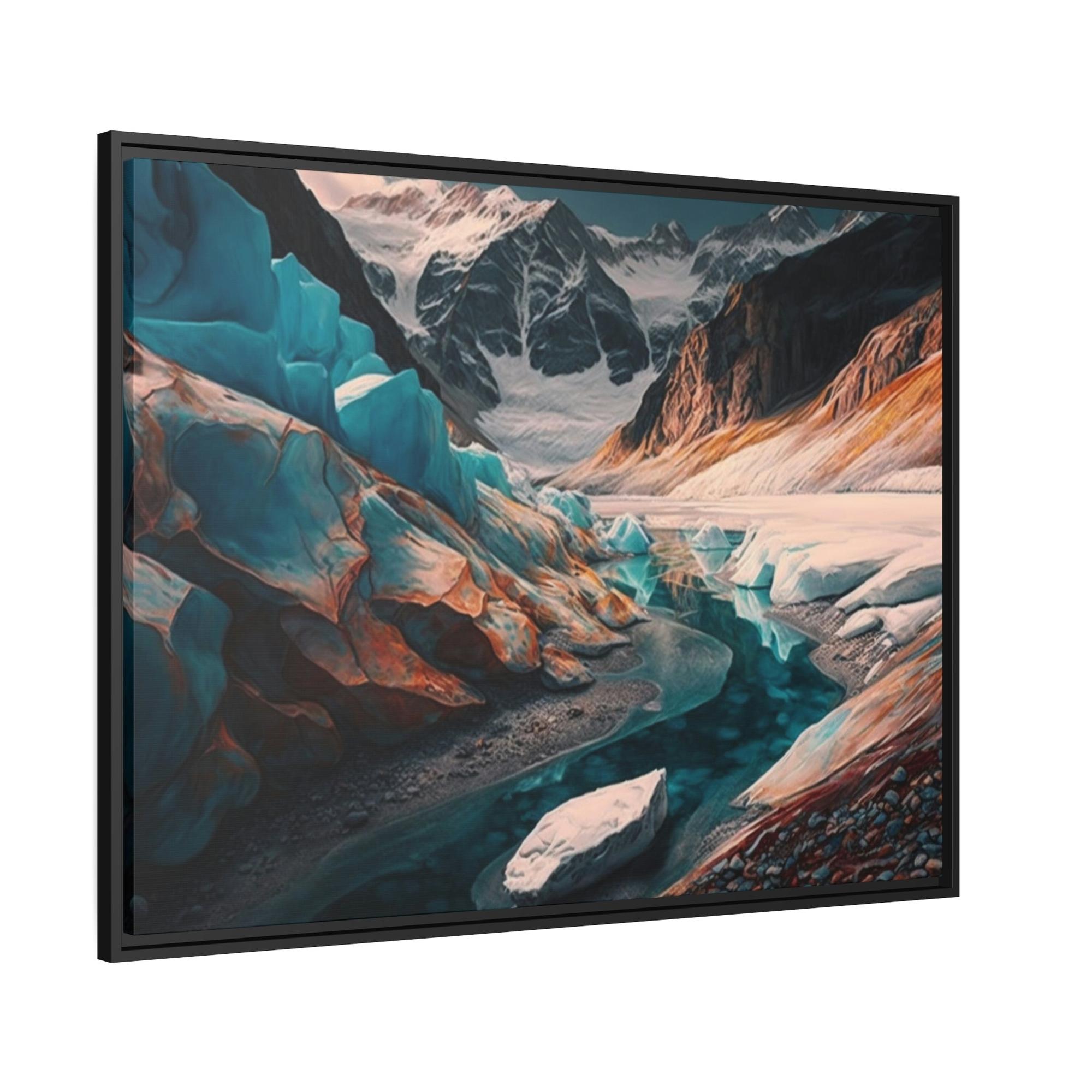 Glacier Nature's Frozen Symphony: Canvas Print of a Magnificent Glacier Landscape Art