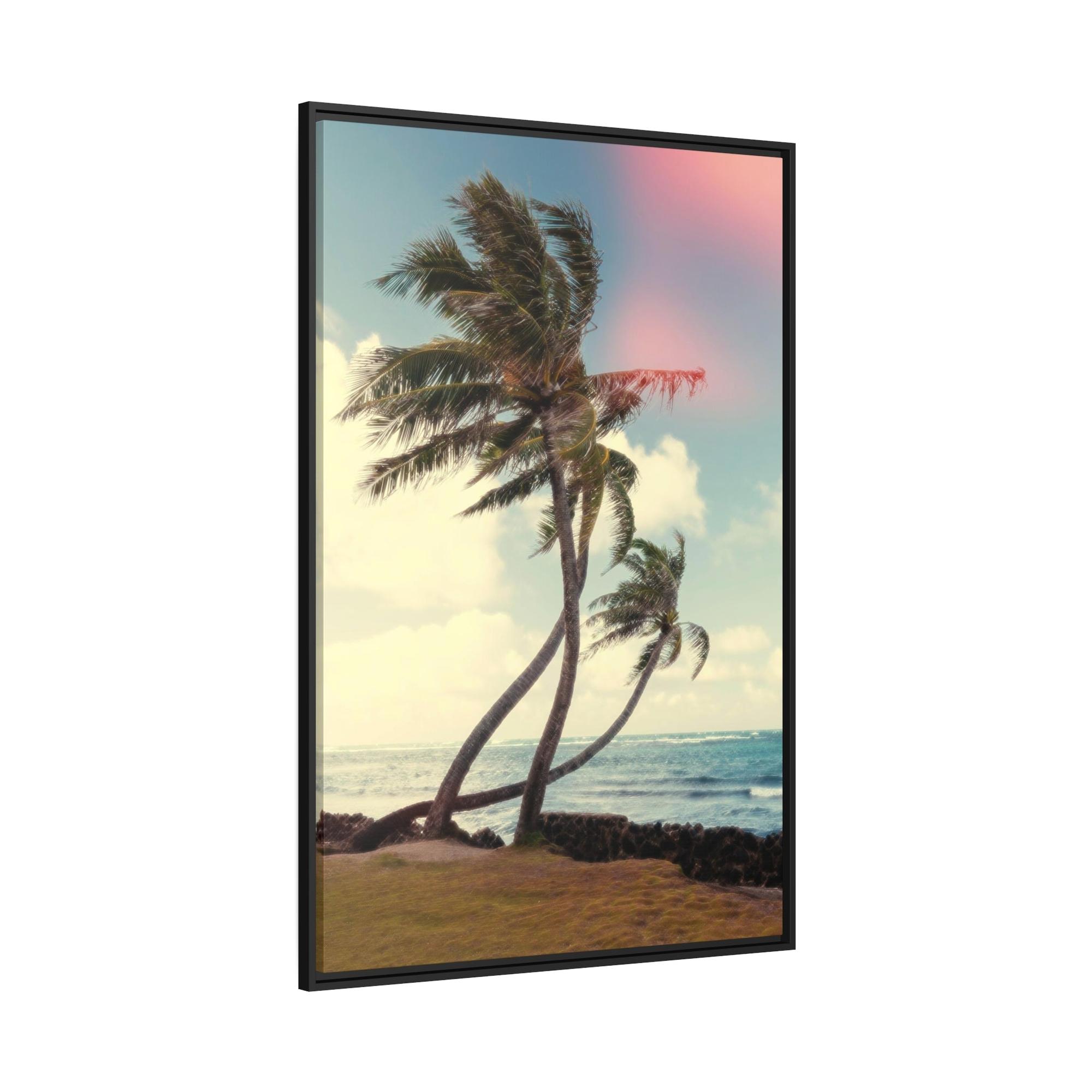 Island Beach Coastal Serenity: Natural Canvas Art of a Calm Island Beach