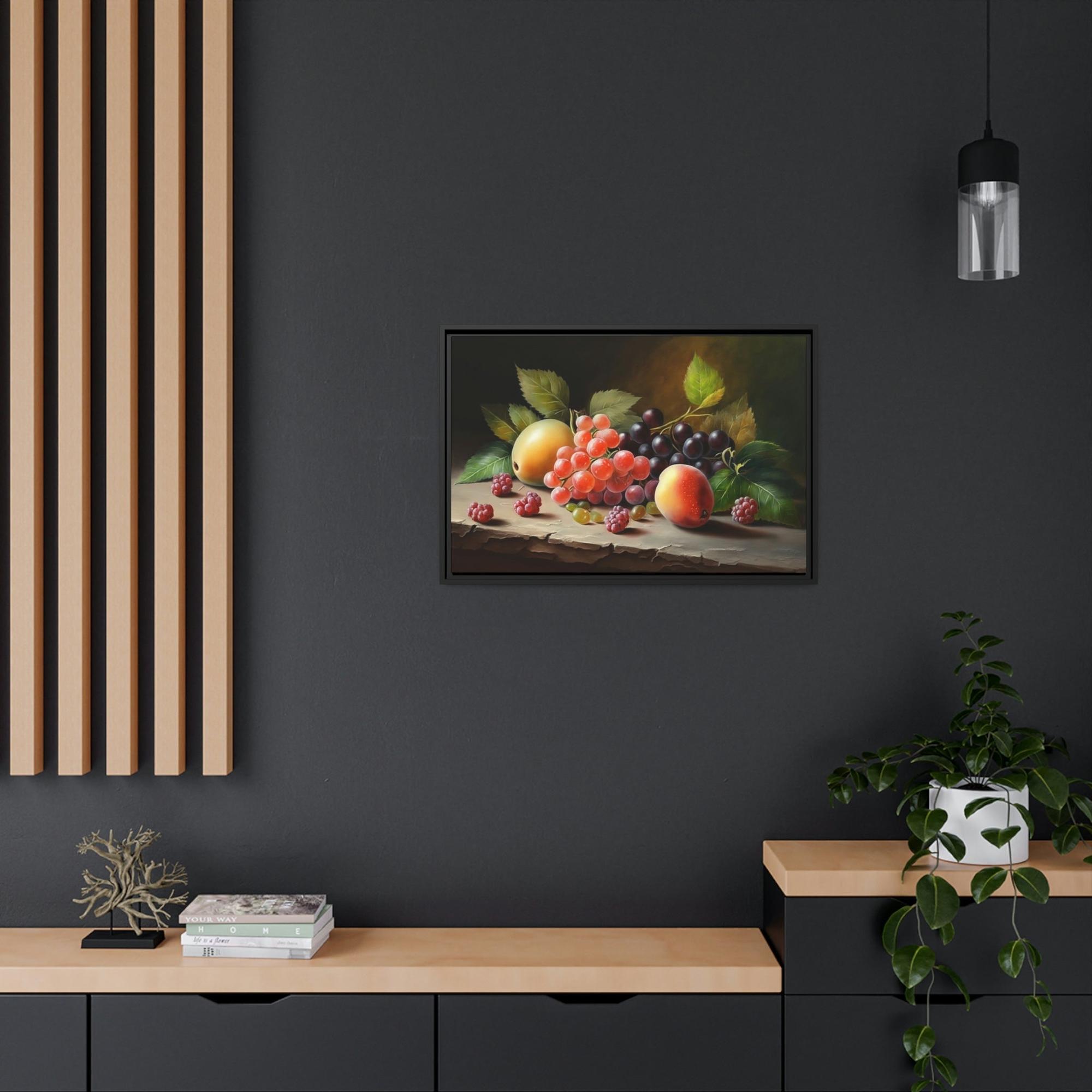 Fruits Fruity Delight: A Natural Canvas Wall Art Poster with Vibrant Fruits